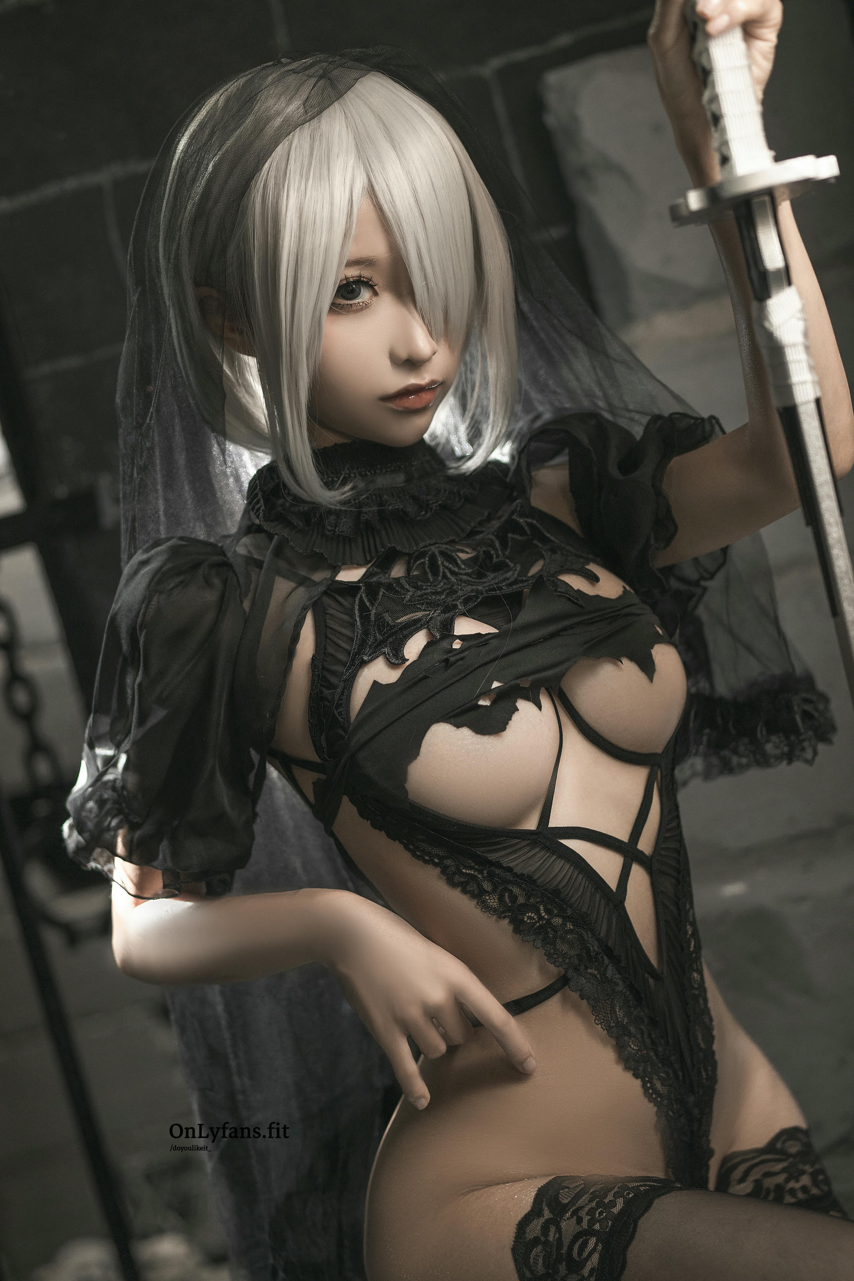 蠢沫沫 NO.145 2B 黑婚纱[35P-505MB]_第1集