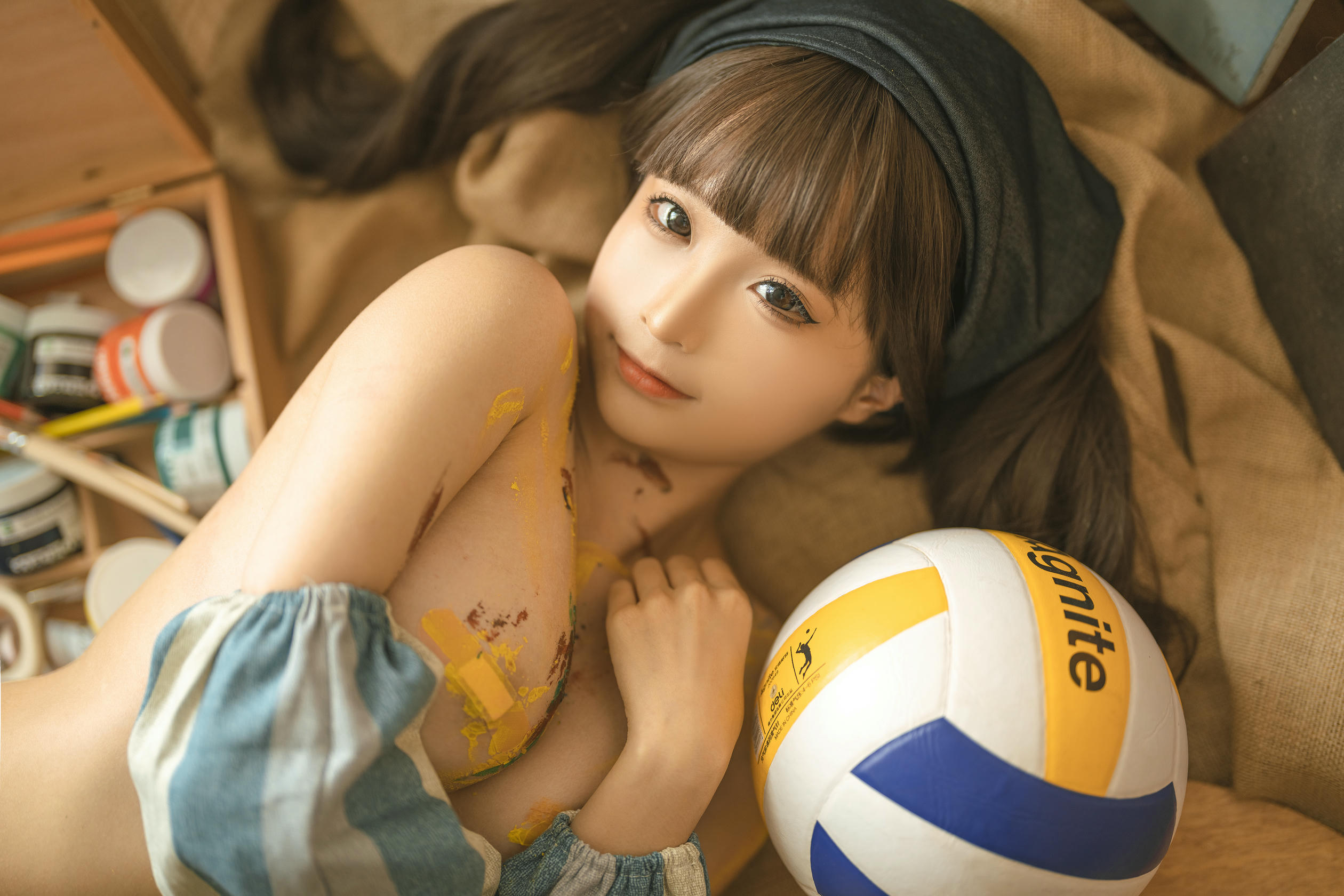 蠢沫沫 NO.182 画室背带裤 绅士版 [110P 1.08GB]_第6集