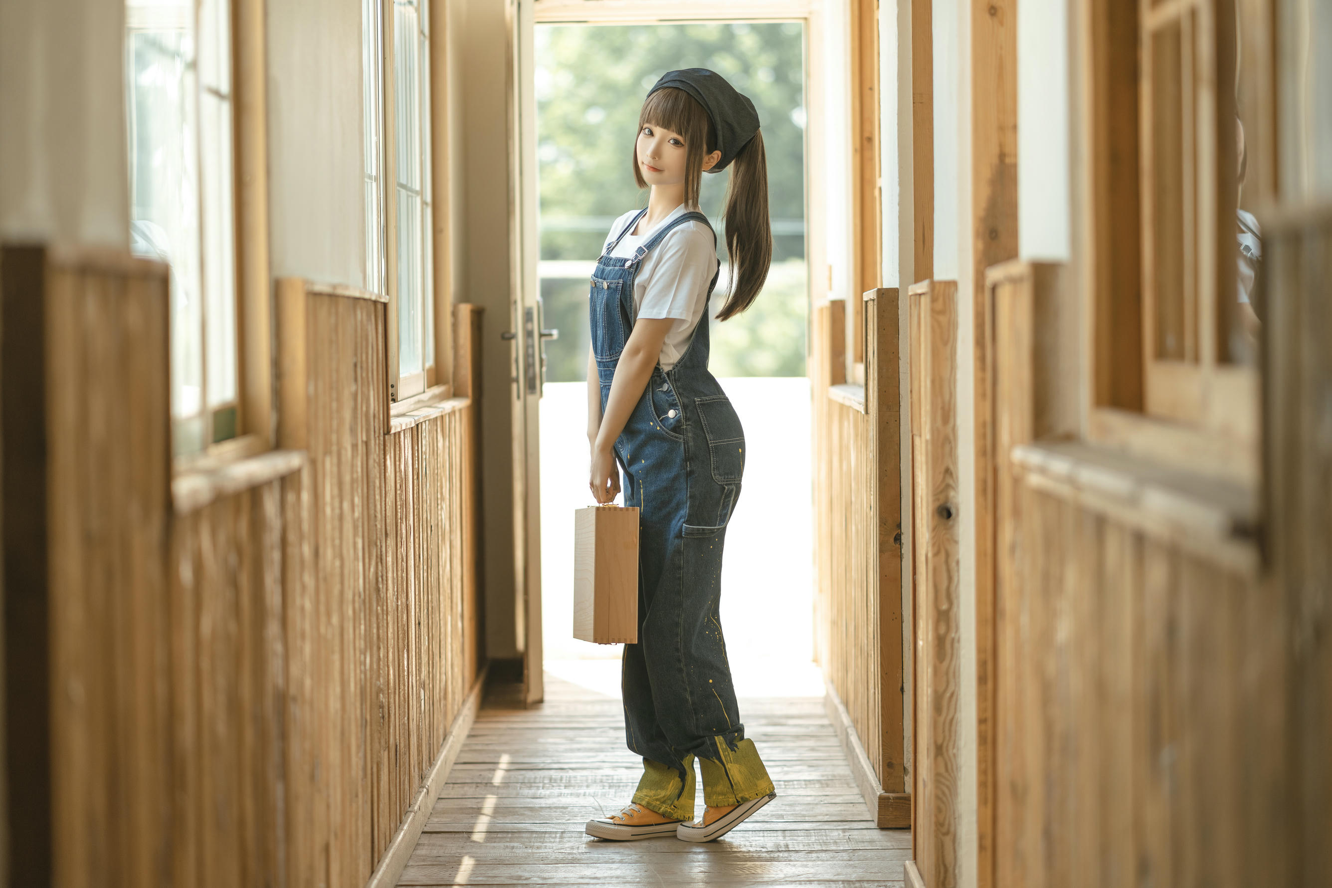 蠢沫沫 NO.182 画室背带裤 绅士版 [110P 1.08GB]_第2集