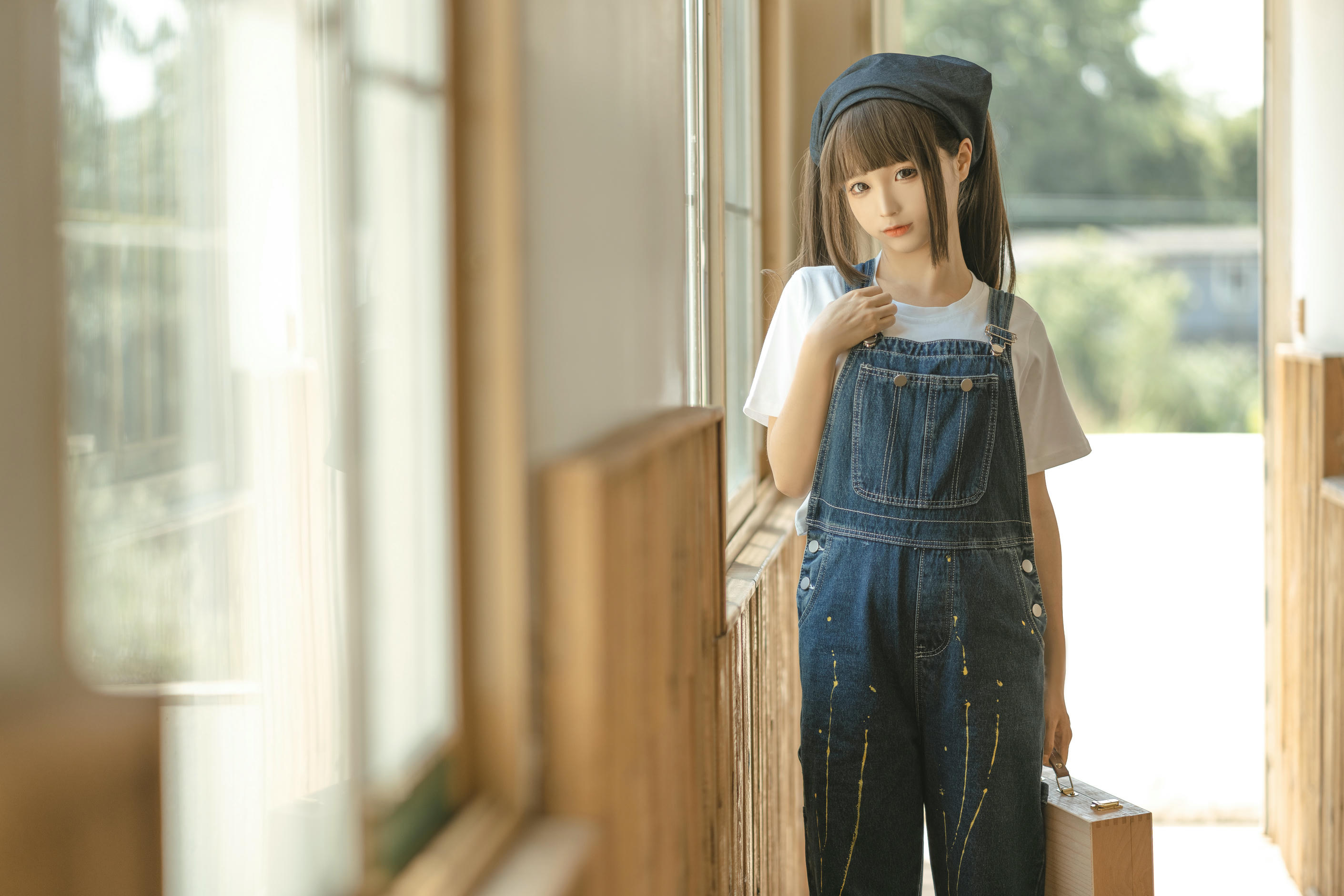 蠢沫沫 NO.182 画室背带裤 绅士版 [110P 1.08GB]_第2集