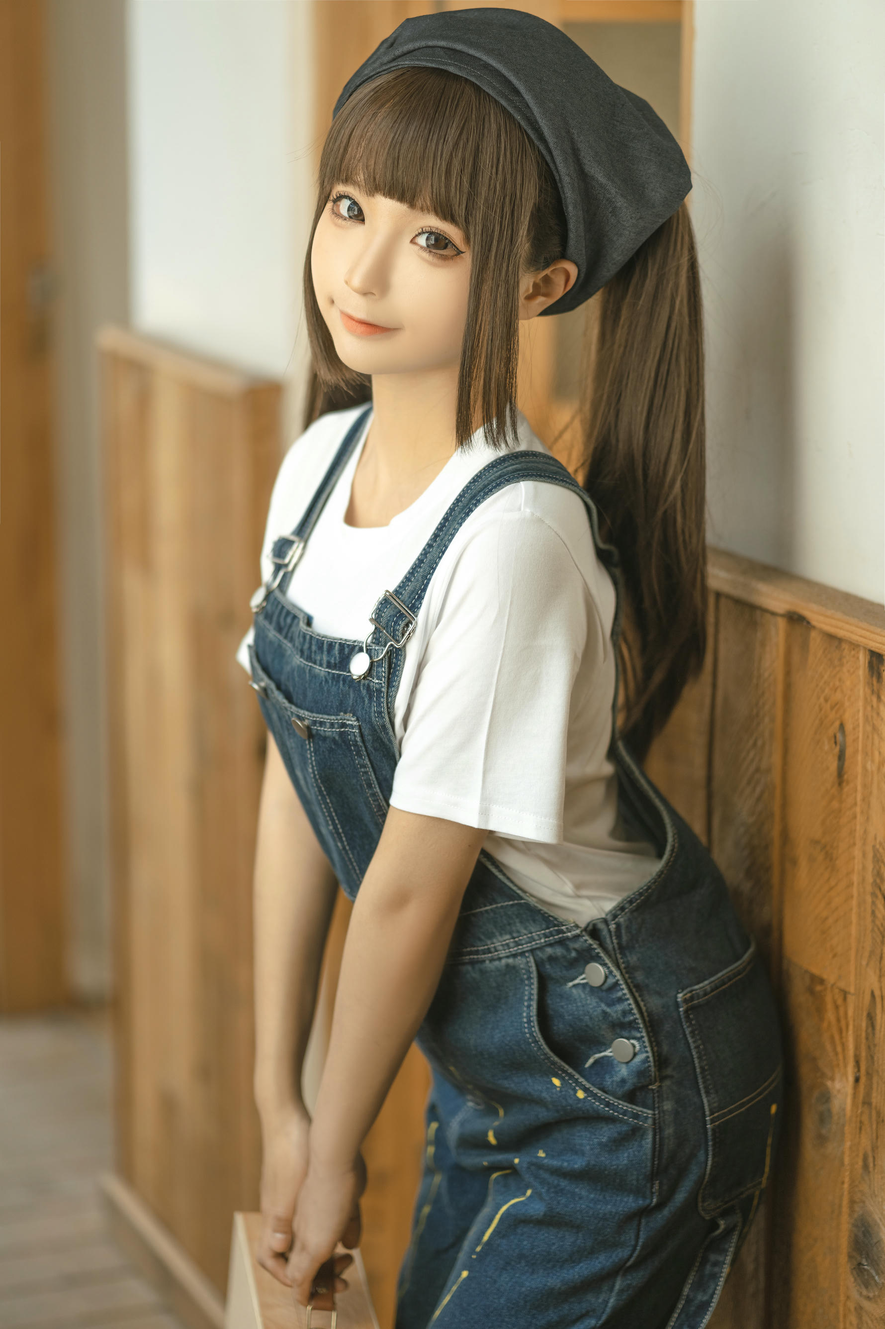 蠢沫沫 NO.182 画室背带裤 绅士版 [110P 1.08GB]_第2集