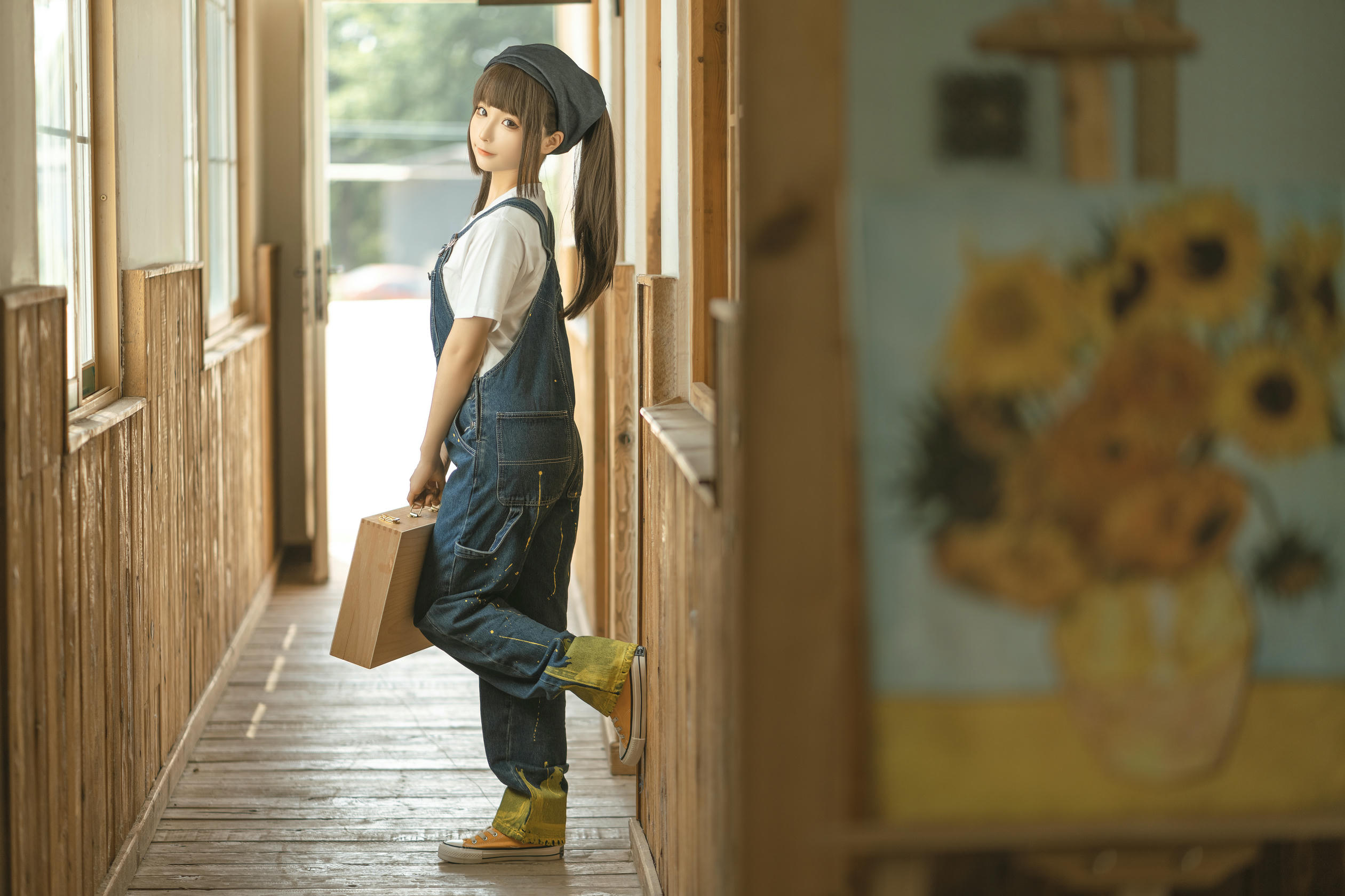 蠢沫沫 NO.182 画室背带裤 绅士版 [110P 1.08GB]_第2集