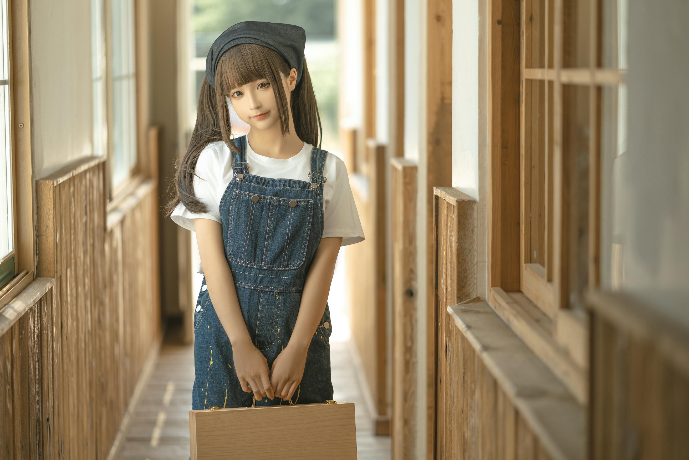 蠢沫沫 NO.182 画室背带裤 绅士版 [110P 1.08GB]_第2集