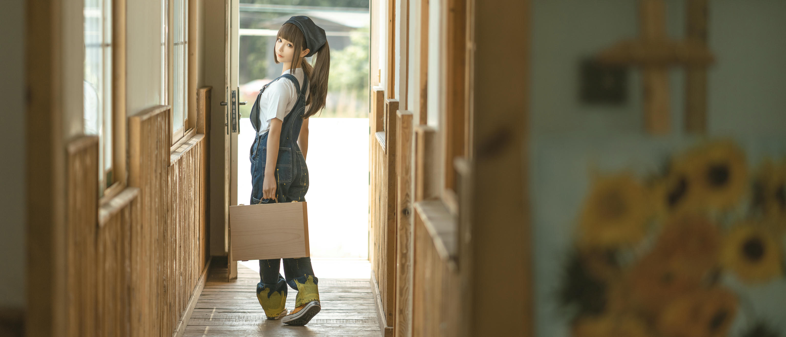 蠢沫沫 NO.182 画室背带裤 绅士版 [110P 1.08GB]_第2集