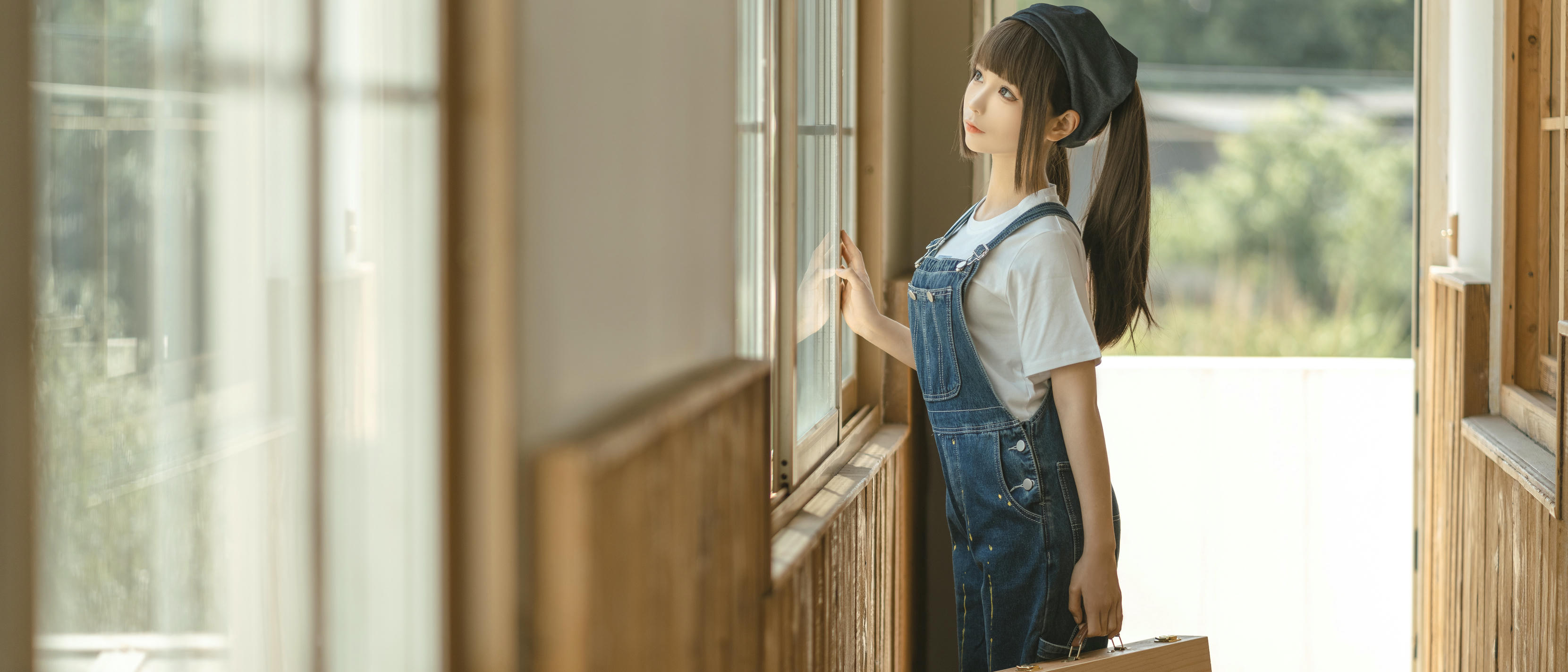 蠢沫沫 NO.182 画室背带裤 绅士版 [110P 1.08GB]_第2集