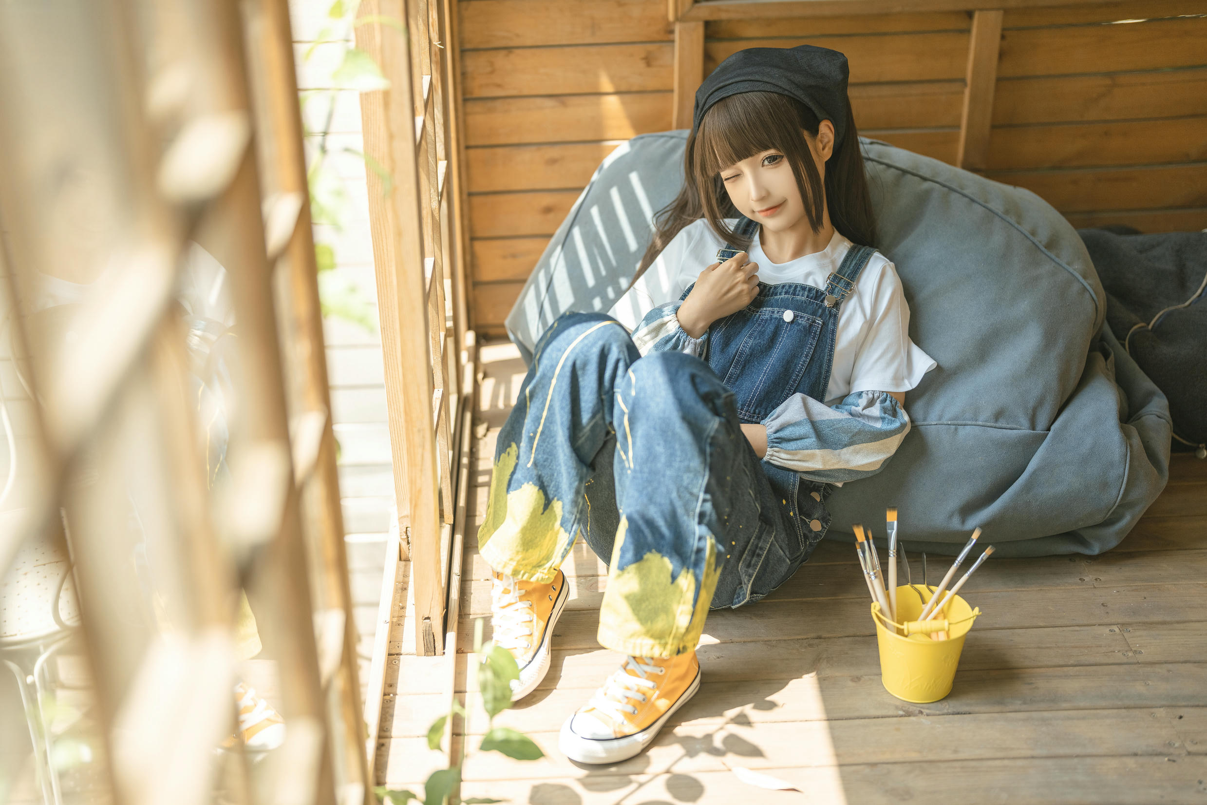 蠢沫沫 NO.182 画室背带裤 绅士版 [110P 1.08GB]_第2集