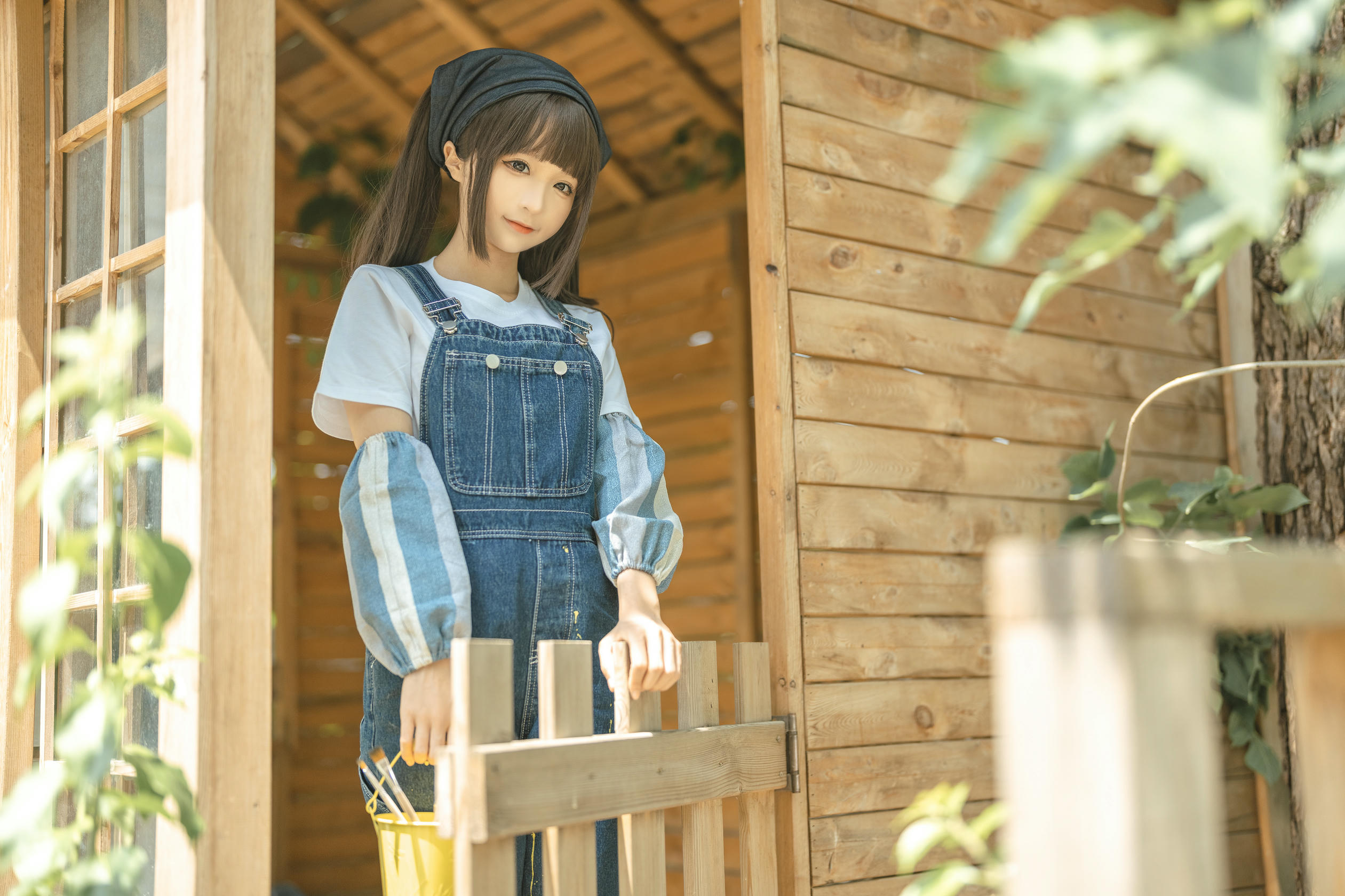 蠢沫沫 NO.182 画室背带裤 绅士版 [110P 1.08GB]_第2集