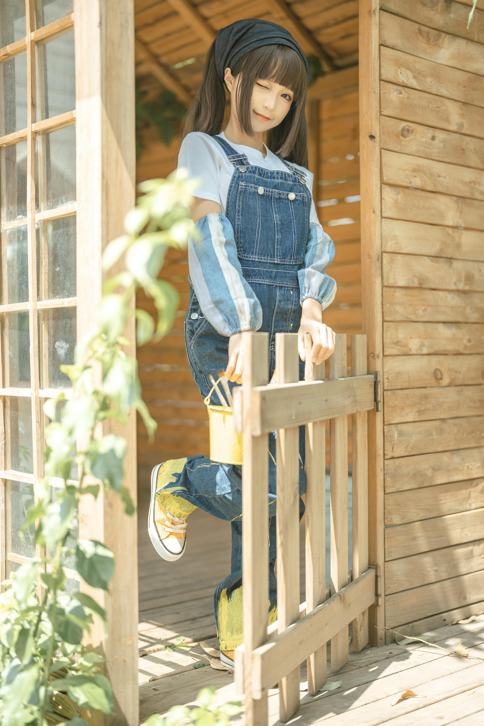 蠢沫沫 NO.182 画室背带裤 绅士版 [110P 1.08GB]_第2集