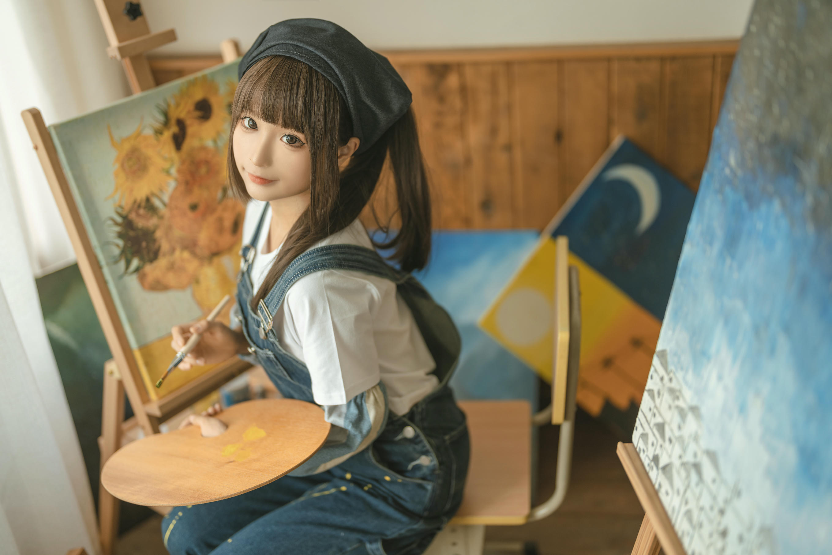 蠢沫沫 NO.182 画室背带裤 绅士版 [110P 1.08GB]_第2集