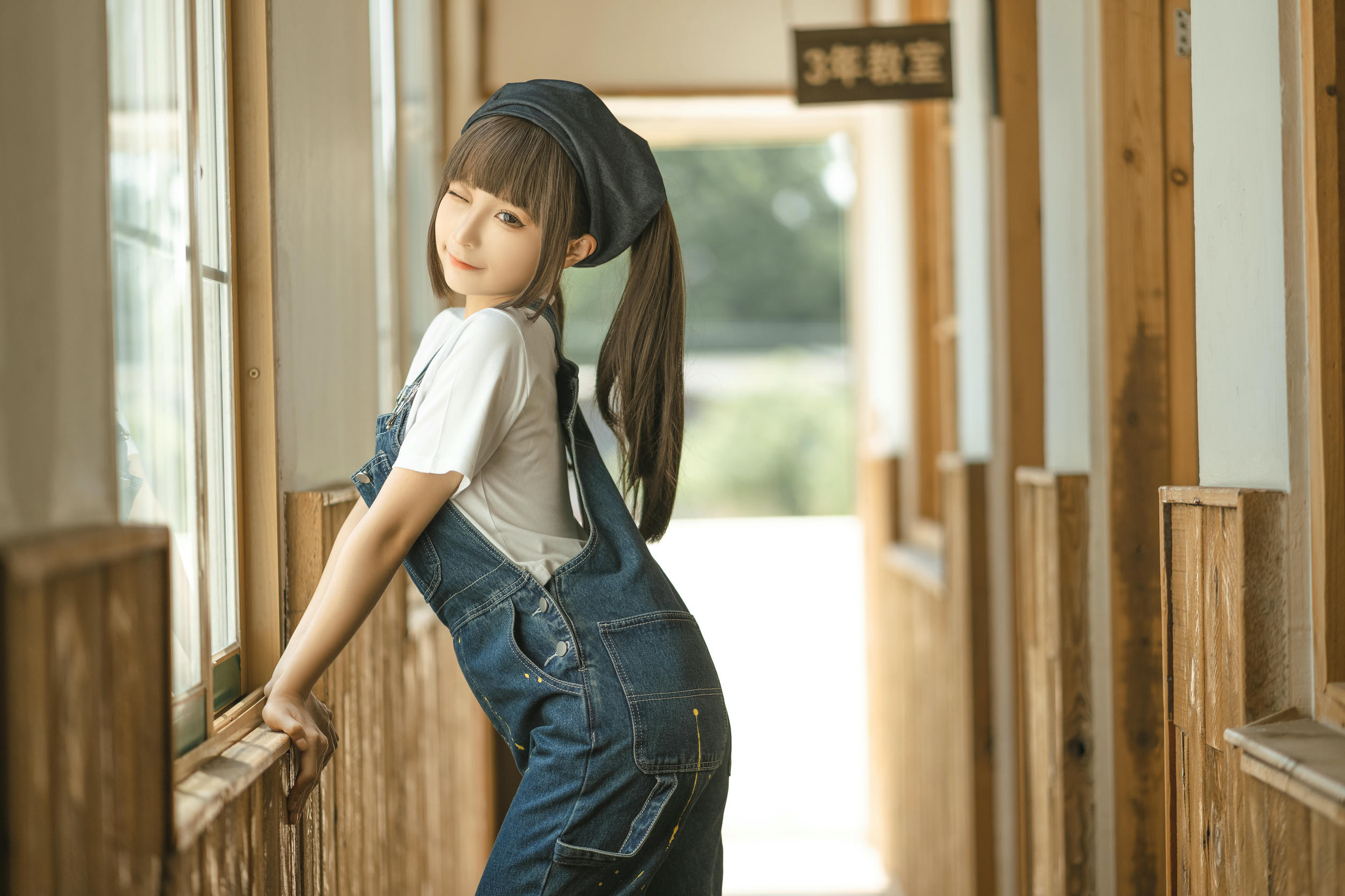 蠢沫沫 NO.182 画室背带裤 绅士版 [110P 1.08GB]_第1集