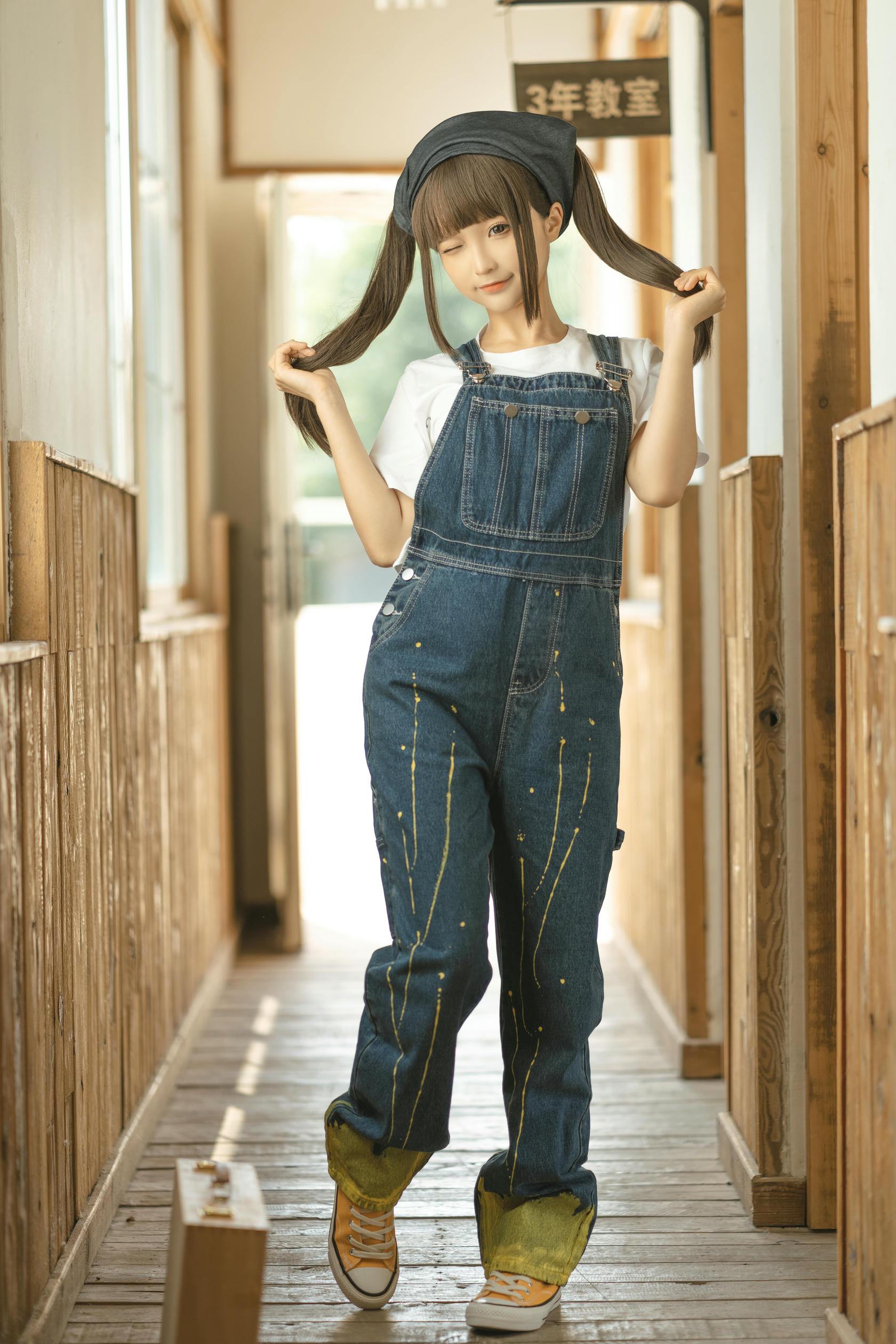 蠢沫沫 NO.182 画室背带裤 绅士版 [110P 1.08GB]_第1集