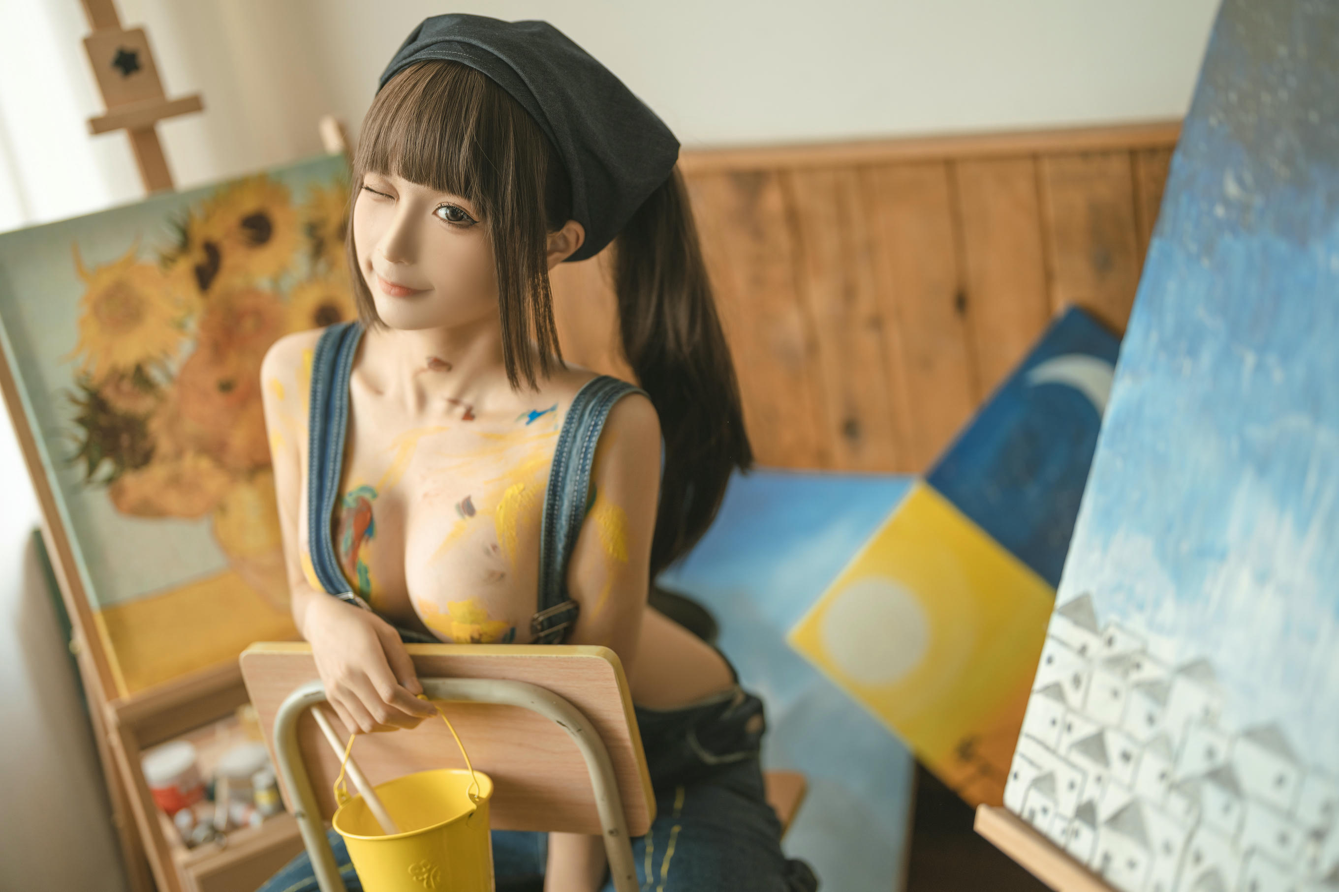 蠢沫沫 NO.182 画室背带裤 绅士版 [110P 1.08GB]_第4集