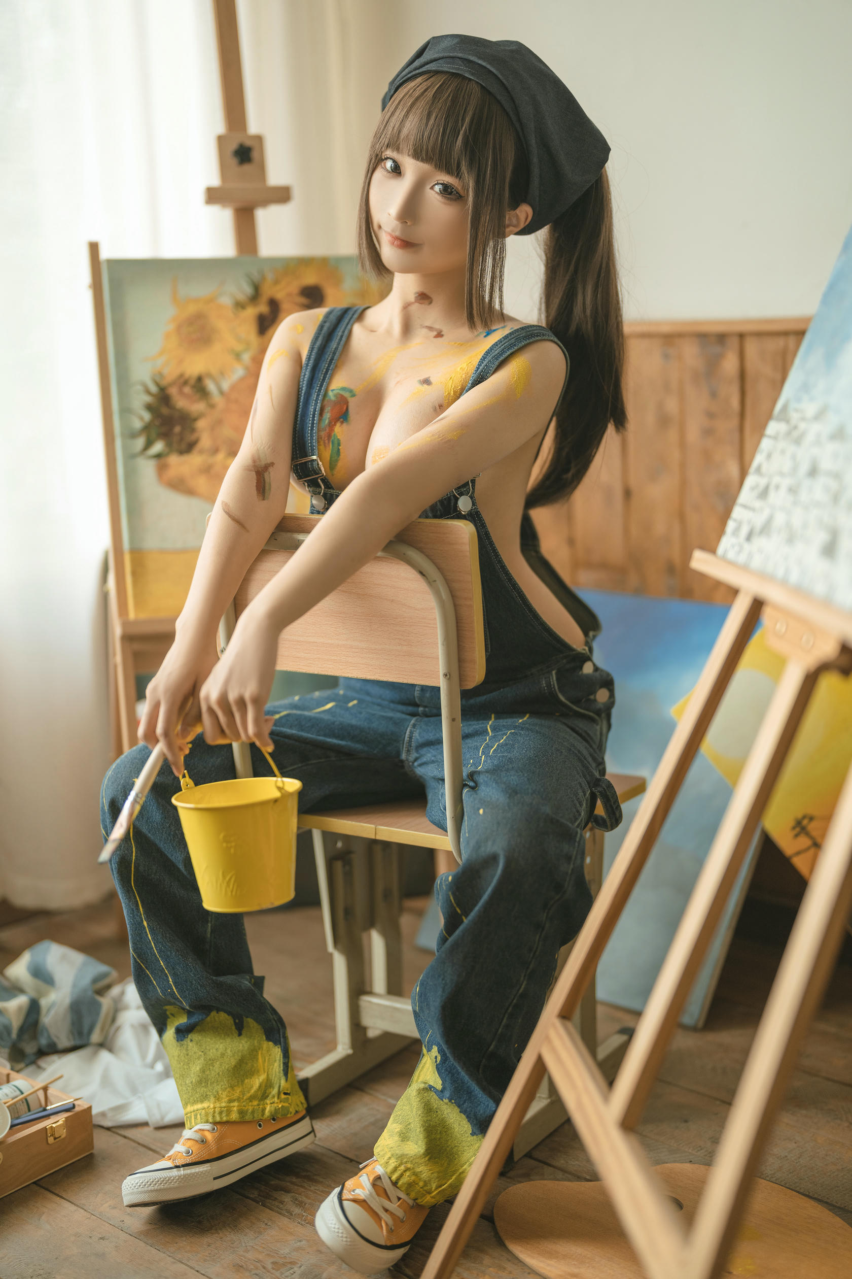 蠢沫沫 NO.182 画室背带裤 绅士版 [110P 1.08GB]_第4集