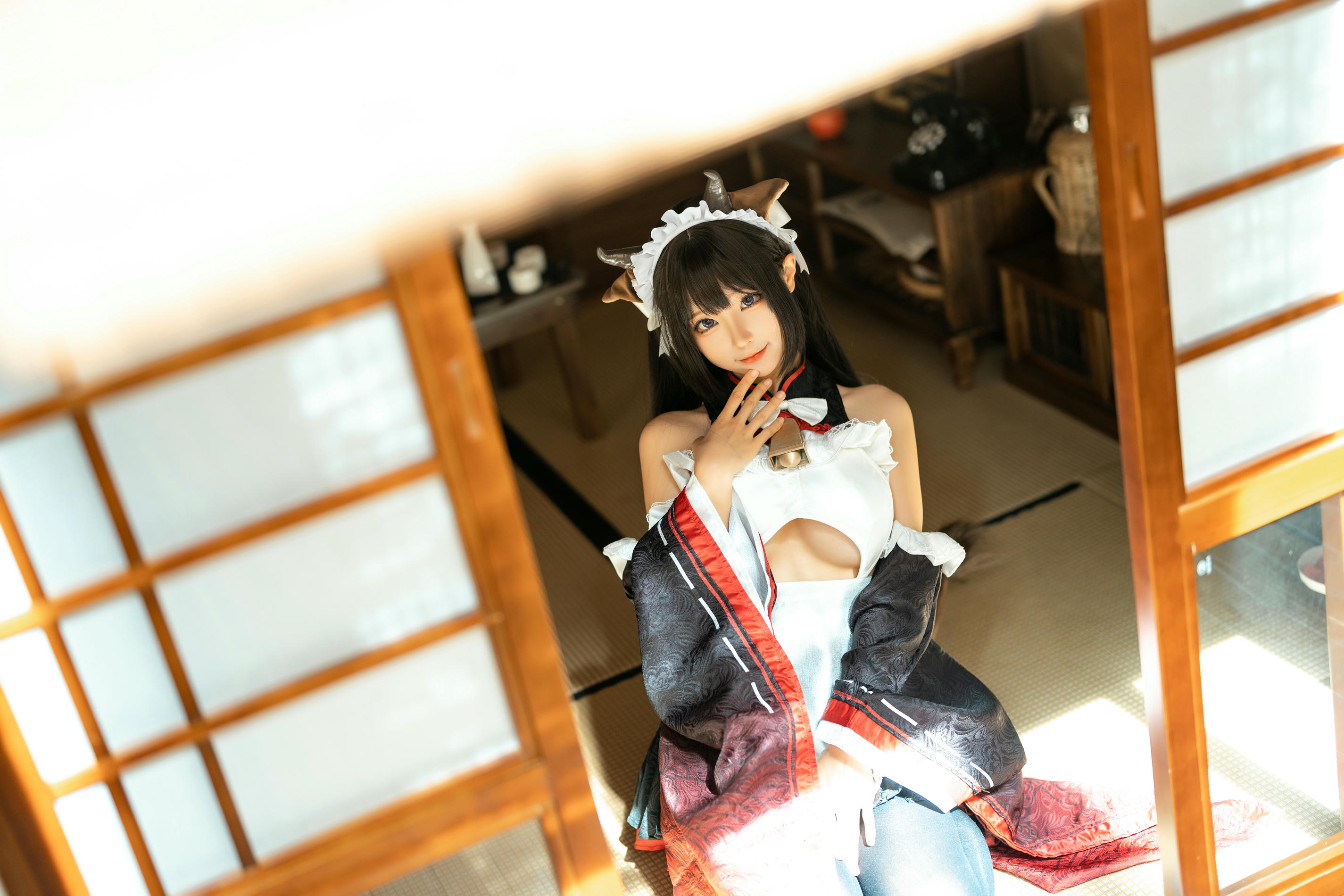 蠢沫沫 NO.225 牛牛女仆 [15P 143MB]_第1集