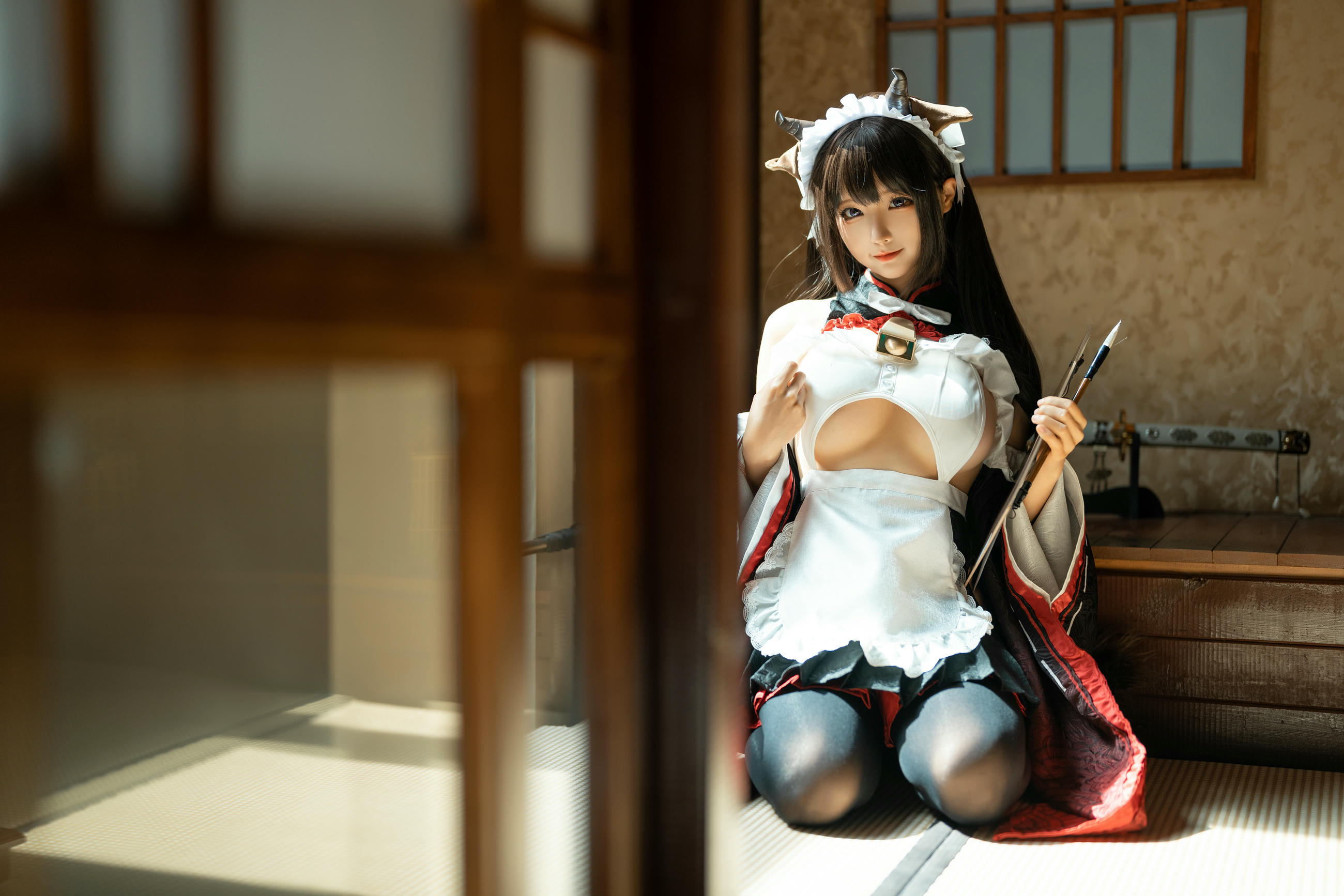 蠢沫沫 NO.225 牛牛女仆 [15P 143MB]_第1集