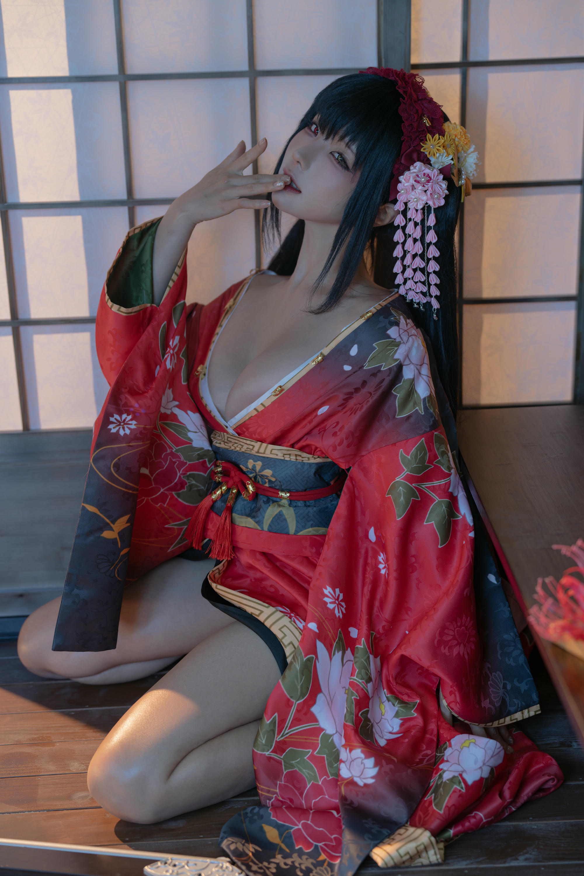 蠢沫沫 NO.310 狂三和服cos [261P9V-2.40GB]-狂三 正片 [147P-1.25GB]_第1集