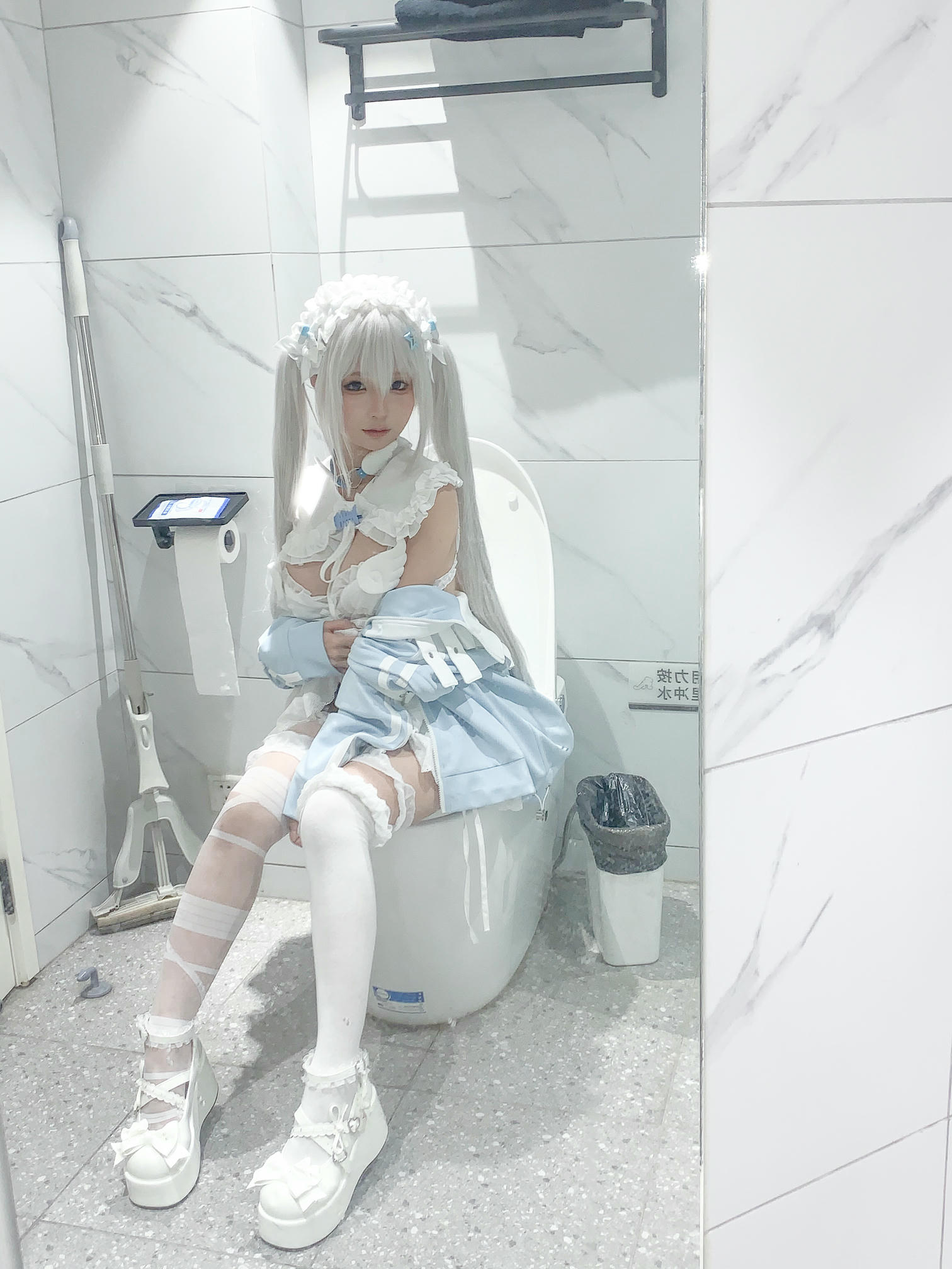 蠢沫沫 NO.325 水色 [244P2V-1.97GB]-水色-花絮_第3集