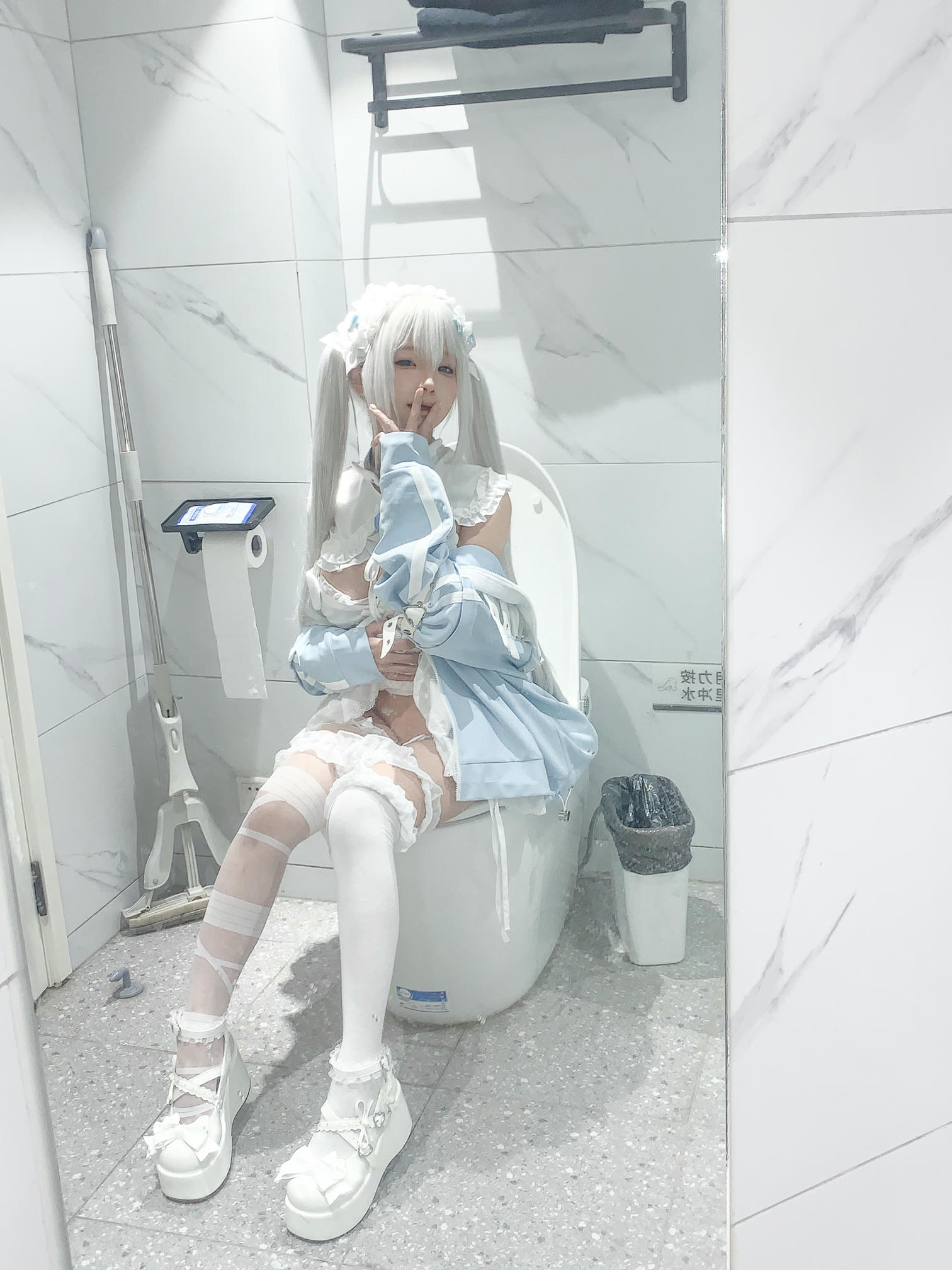 蠢沫沫 NO.325 水色 [244P2V-1.97GB]-水色-花絮_第3集