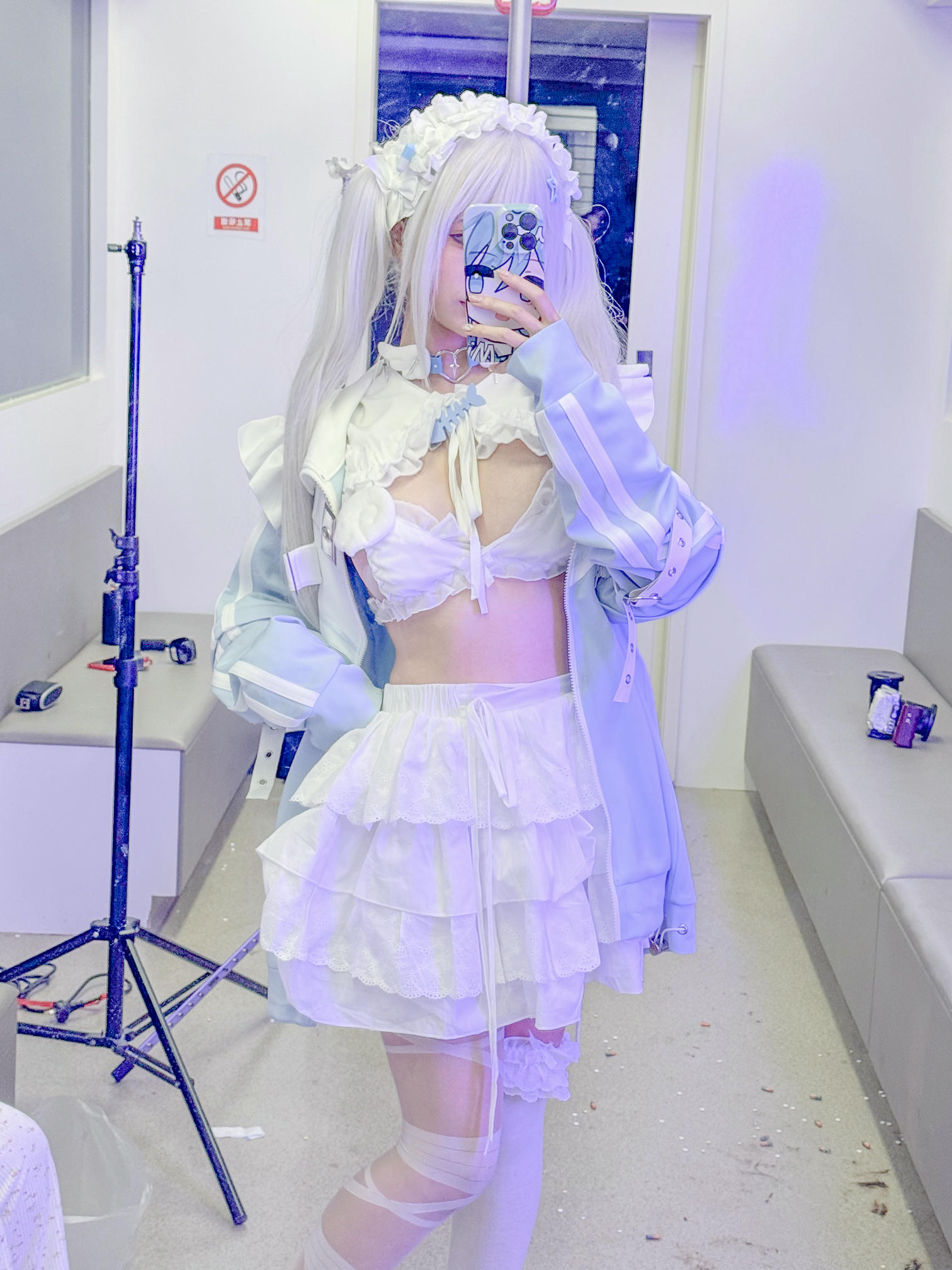 蠢沫沫 NO.325 水色 [244P2V-1.97GB]-水色-花絮_第3集