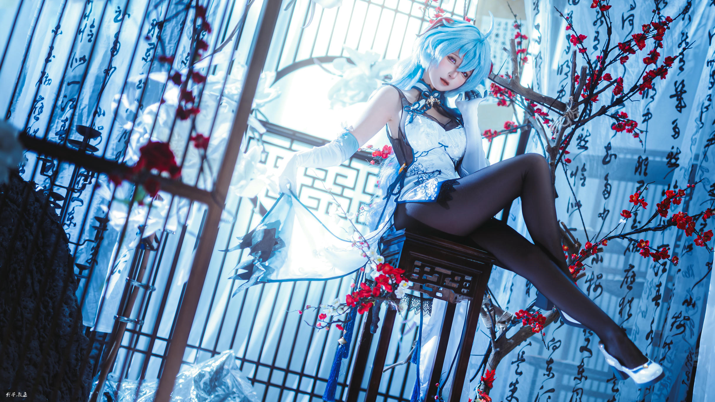 蠢沫沫 NO.340 2024年会员 原神 甘雨旗袍[27P 180.7M]_第1集