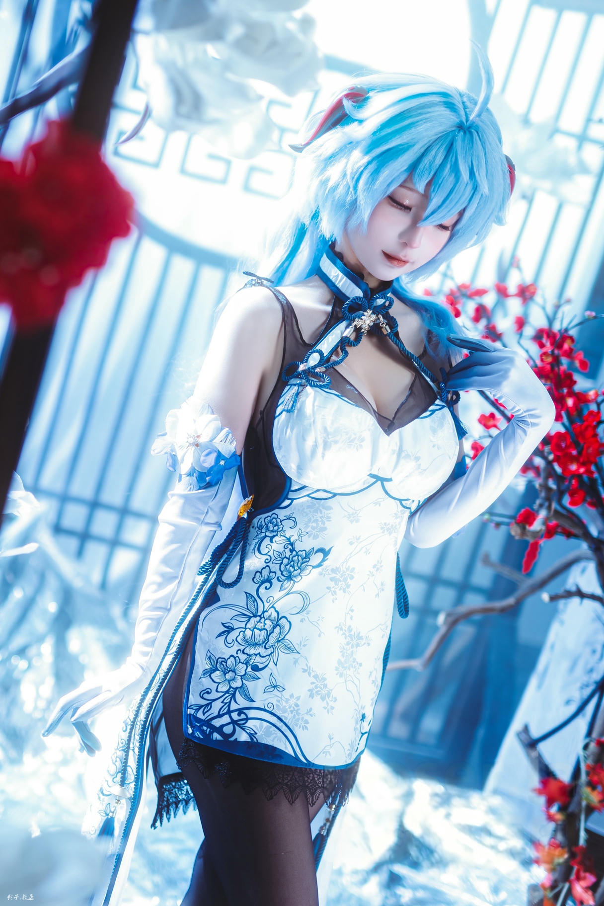 蠢沫沫 NO.340 2024年会员 原神 甘雨旗袍[27P 180.7M]_第1集