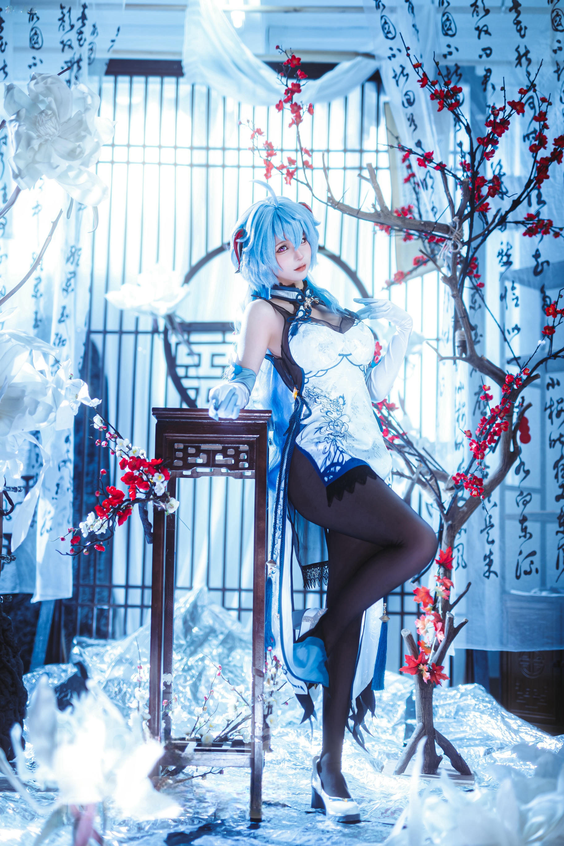 蠢沫沫 NO.340 2024年会员 原神 甘雨旗袍[27P 180.7M]_第2集