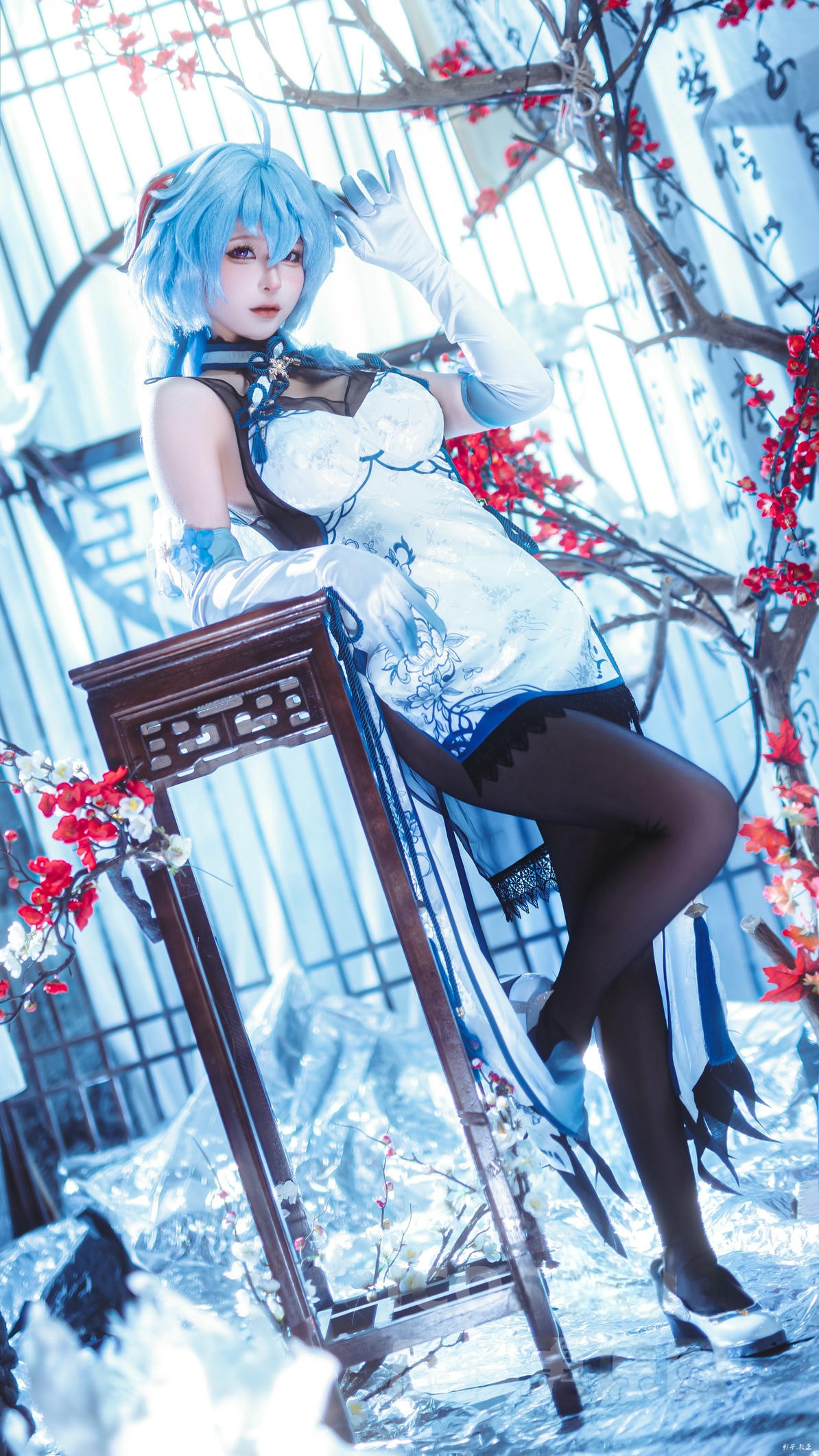 蠢沫沫 NO.340 2024年会员 原神 甘雨旗袍[27P 180.7M]_第2集