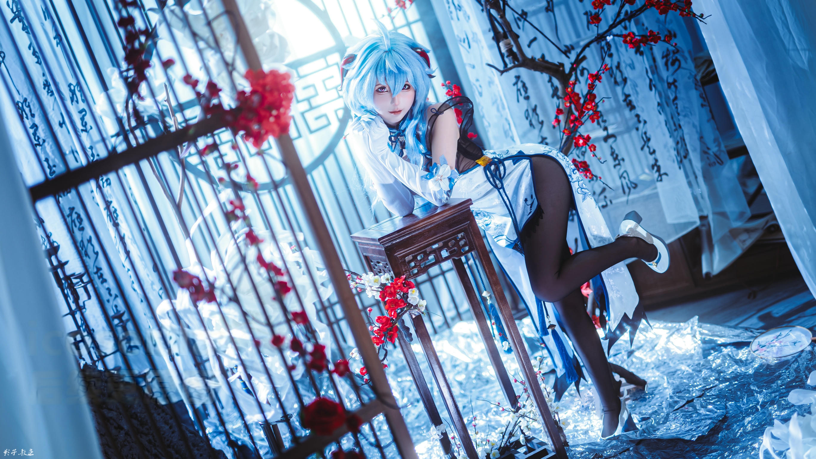 蠢沫沫 NO.340 2024年会员 原神 甘雨旗袍[27P 180.7M]_第2集