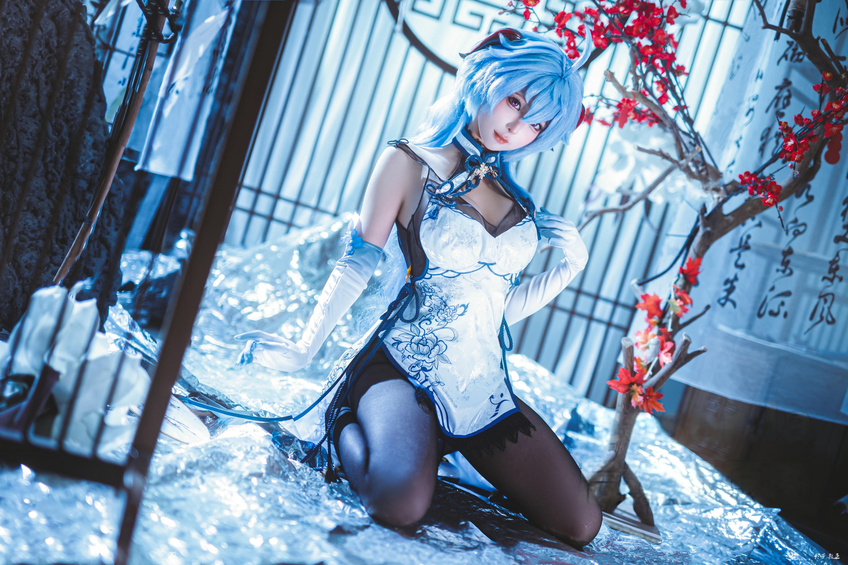 蠢沫沫 NO.340 2024年会员 原神 甘雨旗袍[27P 180.7M]_第1集