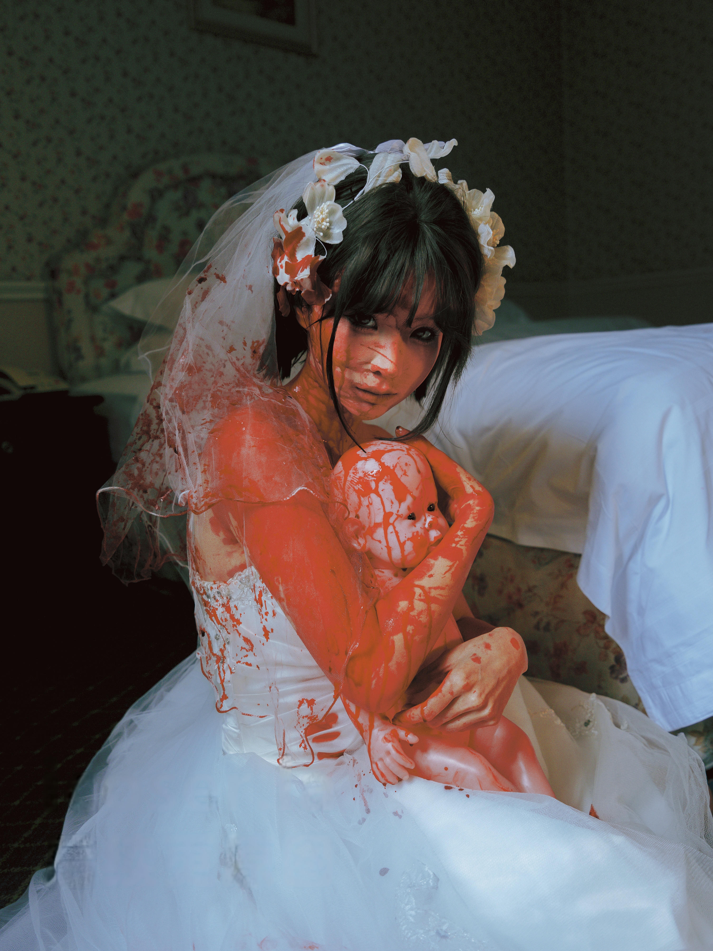 蠢沫沫 NO.345 2024年会员 血婚纱[32P 488.3M]_第1集