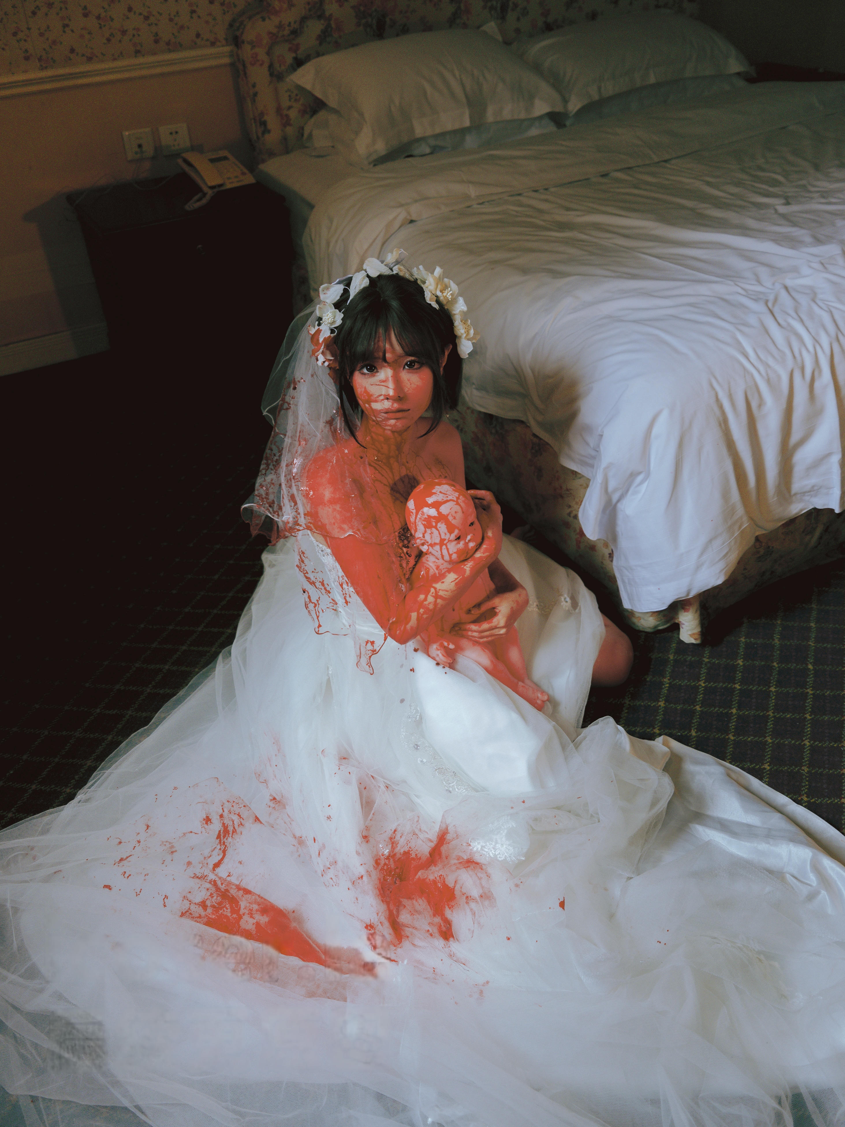 蠢沫沫 NO.345 2024年会员 血婚纱[32P 488.3M]_第1集