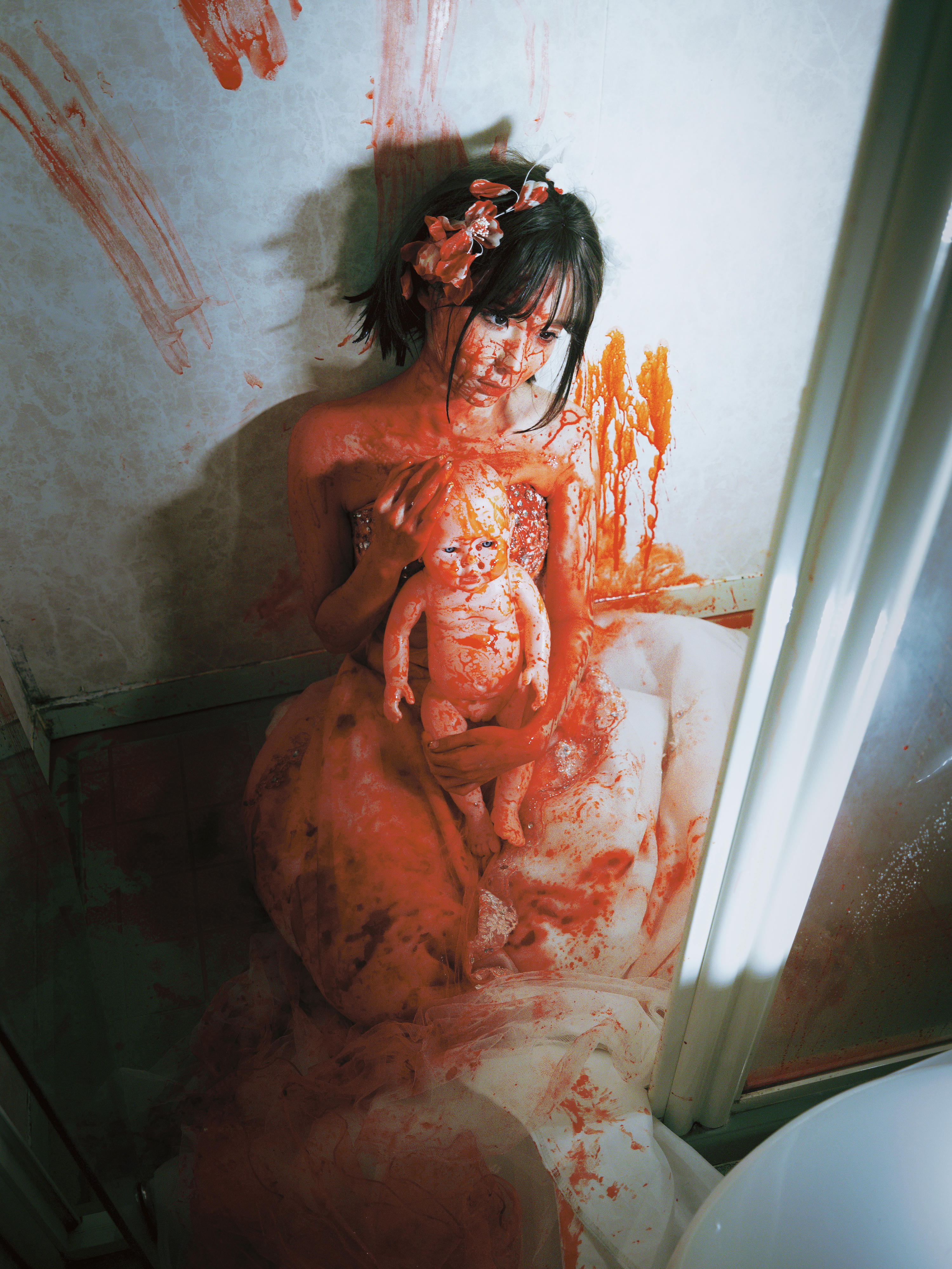 蠢沫沫 NO.345 2024年会员 血婚纱[32P 488.3M]_第1集