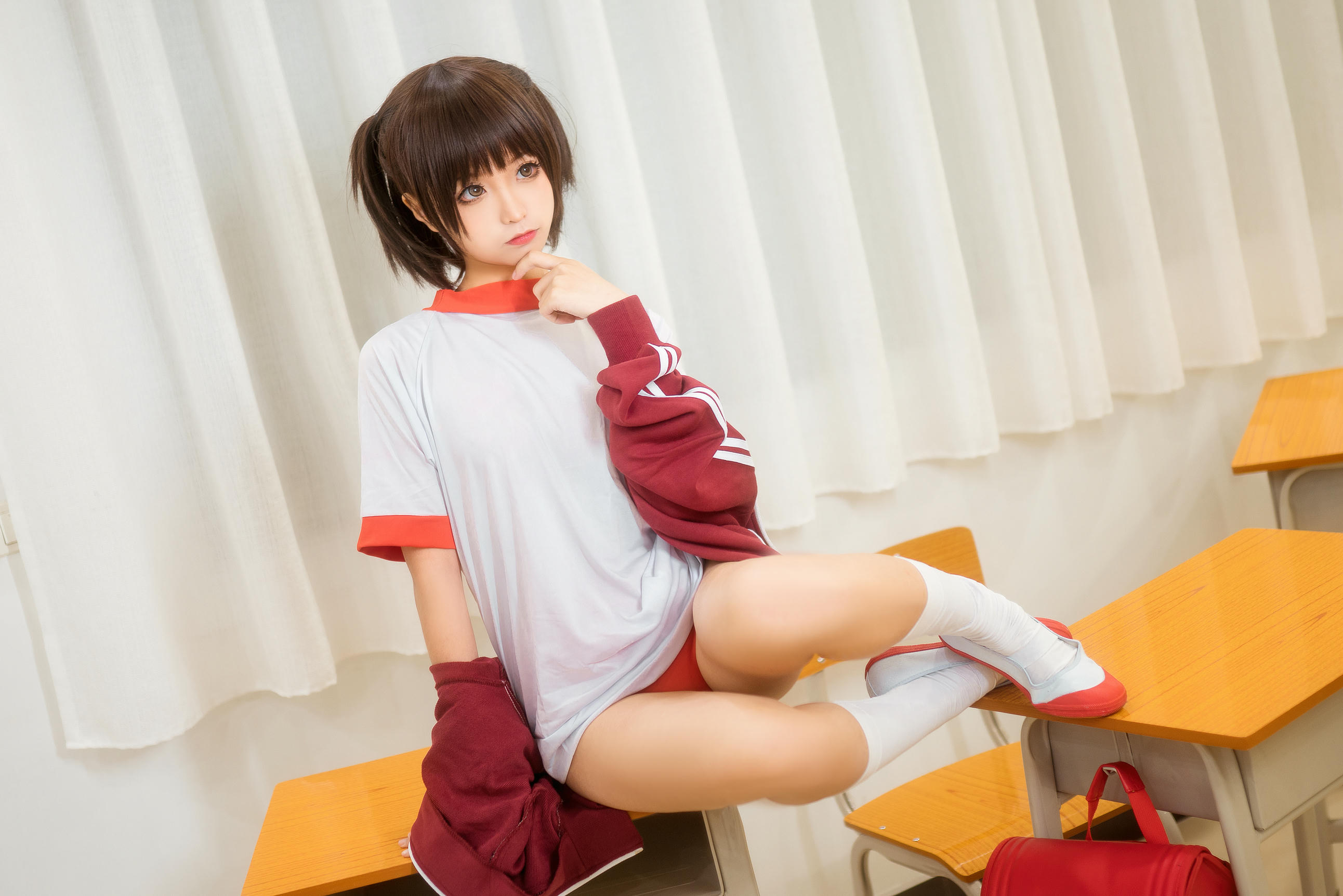 蠢沫沫 NO.044 体操服红 [45P 420MB]_第1集