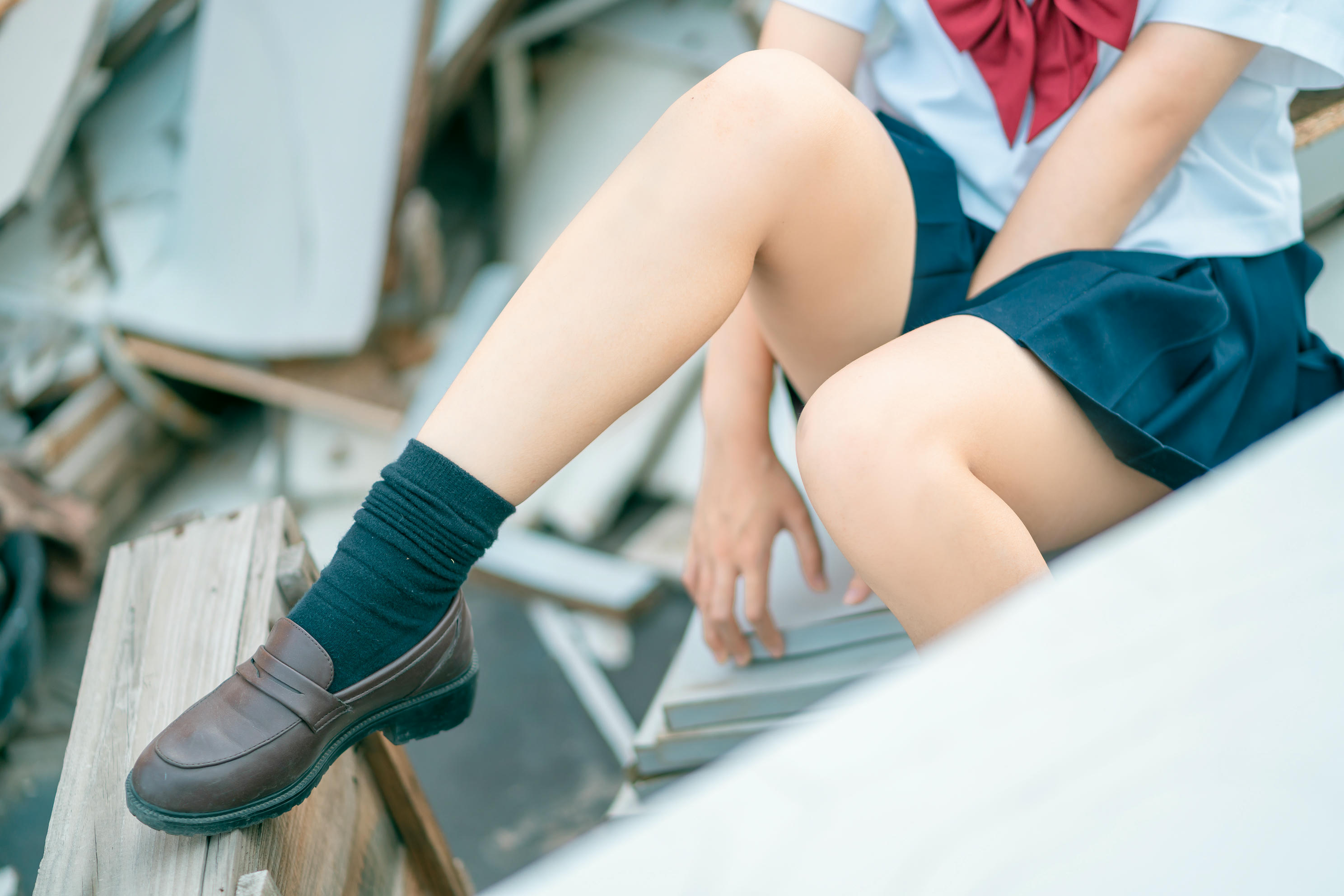 蠢沫沫 NO.046 天台jk [40P 443MB]_第1集