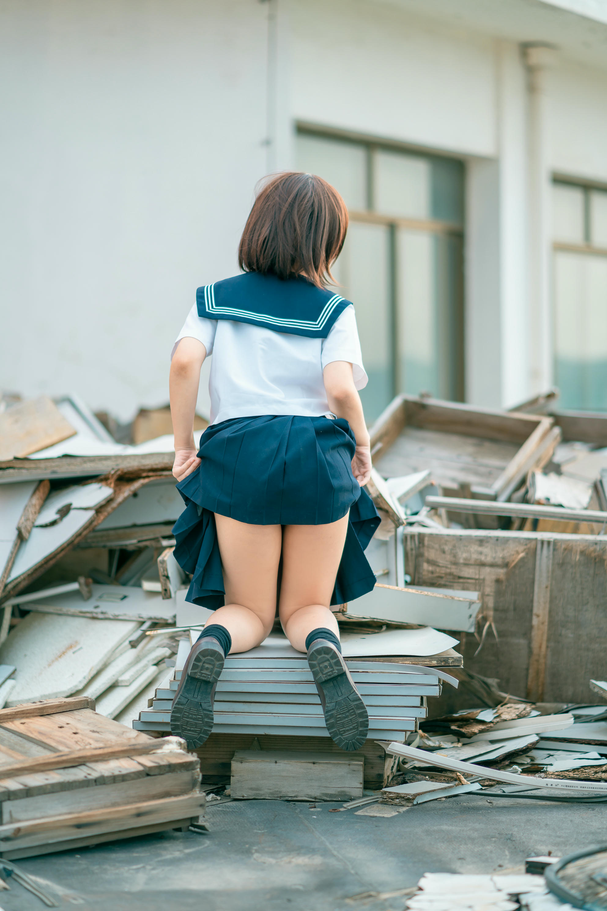 蠢沫沫 NO.046 天台jk [40P 443MB]_第2集