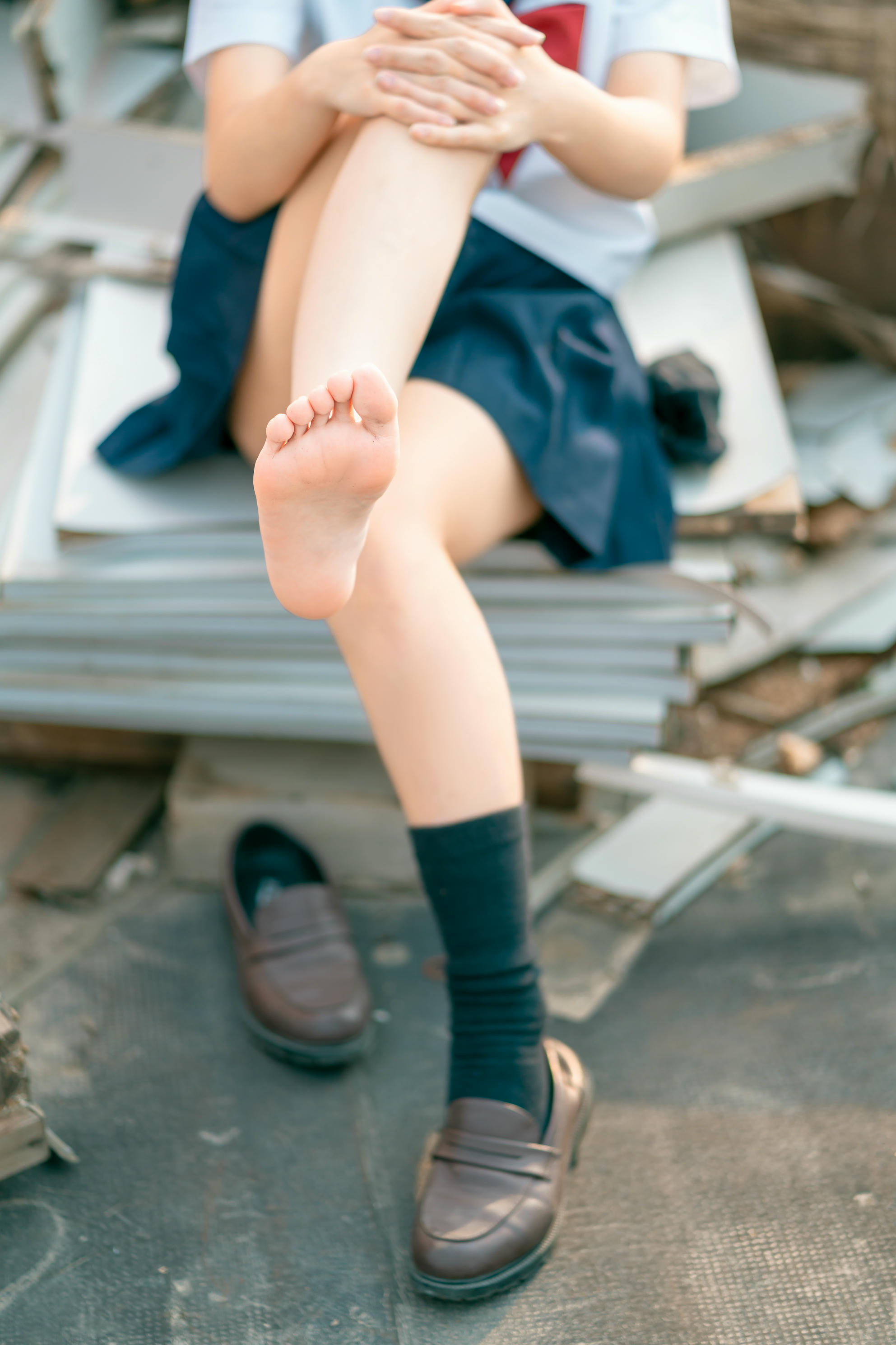 蠢沫沫 NO.046 天台jk [40P 443MB]_第2集