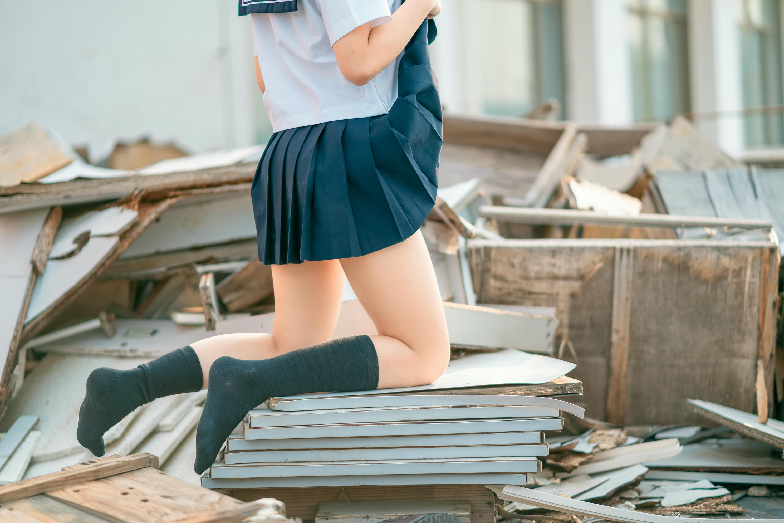 蠢沫沫 NO.046 天台jk [40P 443MB]_第2集