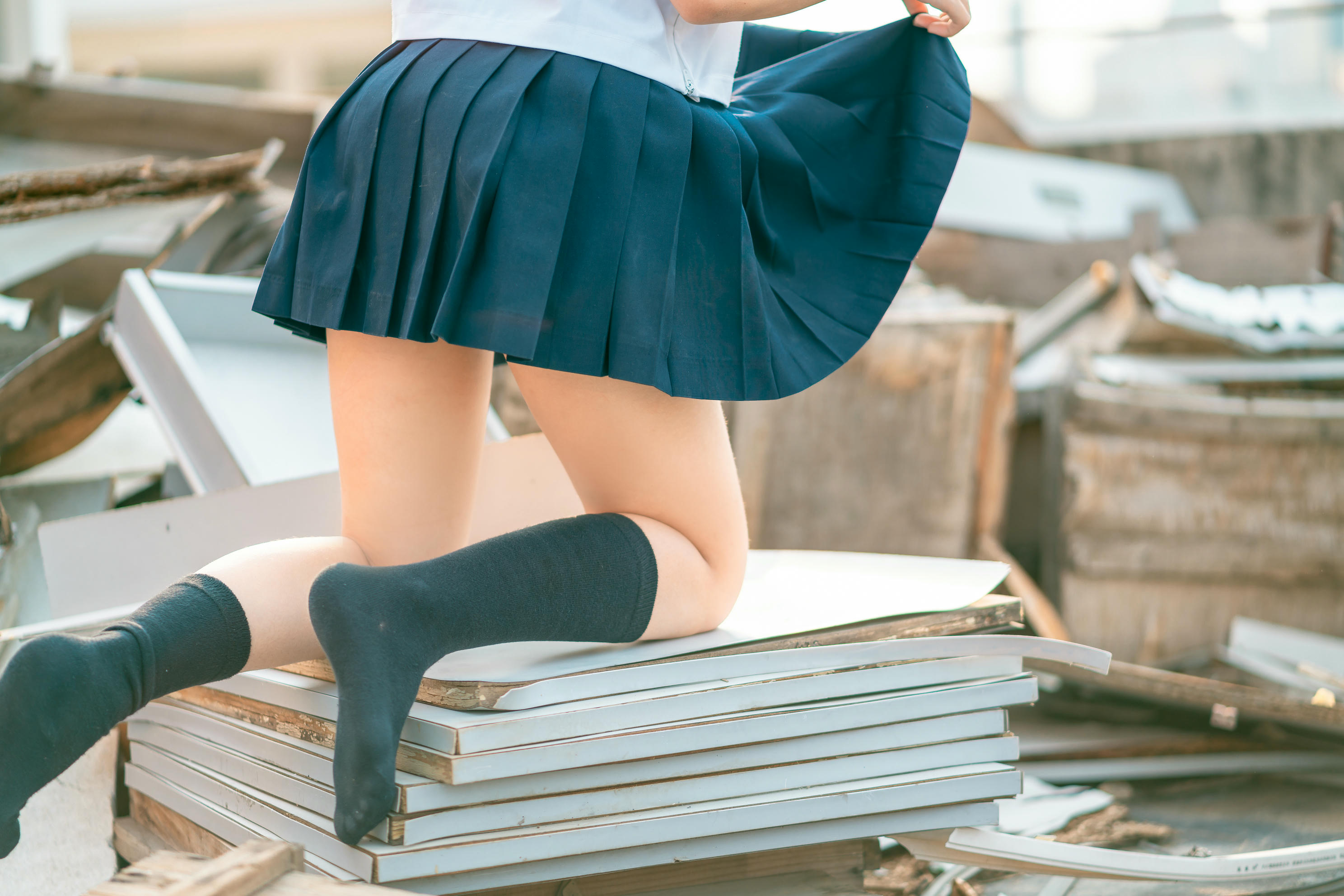 蠢沫沫 NO.046 天台jk [40P 443MB]_第2集