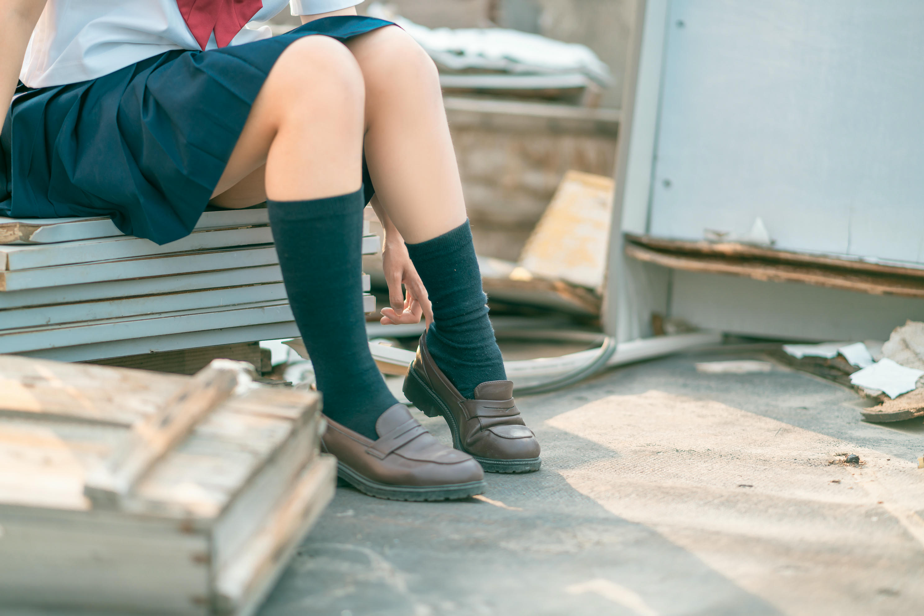 蠢沫沫 NO.046 天台jk [40P 443MB]_第2集