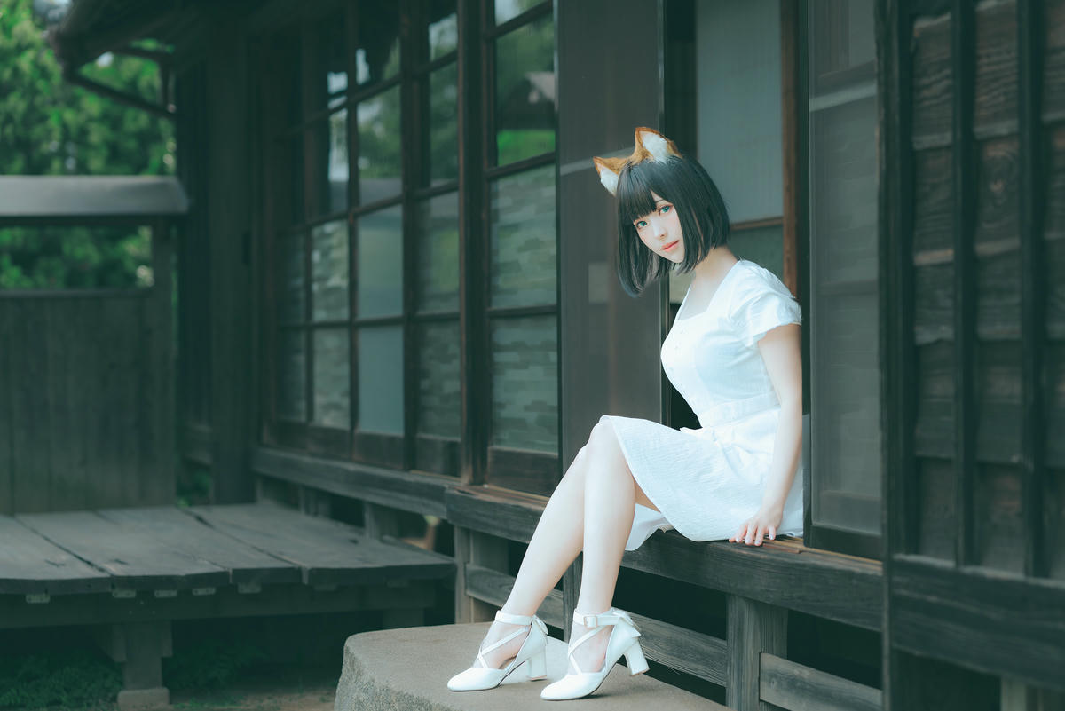 ElyEE子 NO.128 23.July B-Dongitsune White dress 白洋裝狐少女[59P-2V-167M]_第2集