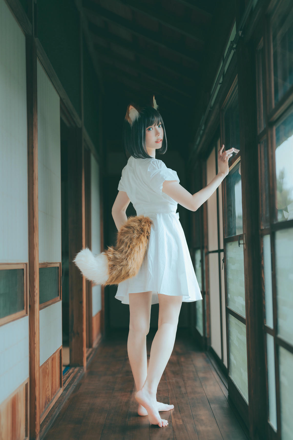 ElyEE子 NO.128 23.July B-Dongitsune White dress 白洋裝狐少女[59P-2V-167M]_第2集