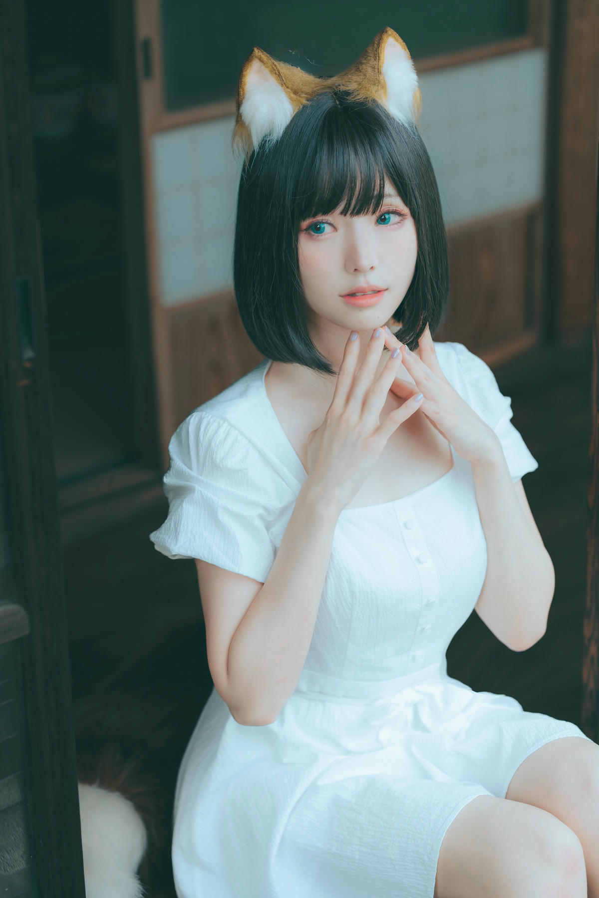 ElyEE子 NO.128 23.July B-Dongitsune White dress 白洋裝狐少女[59P-2V-167M]_第1集