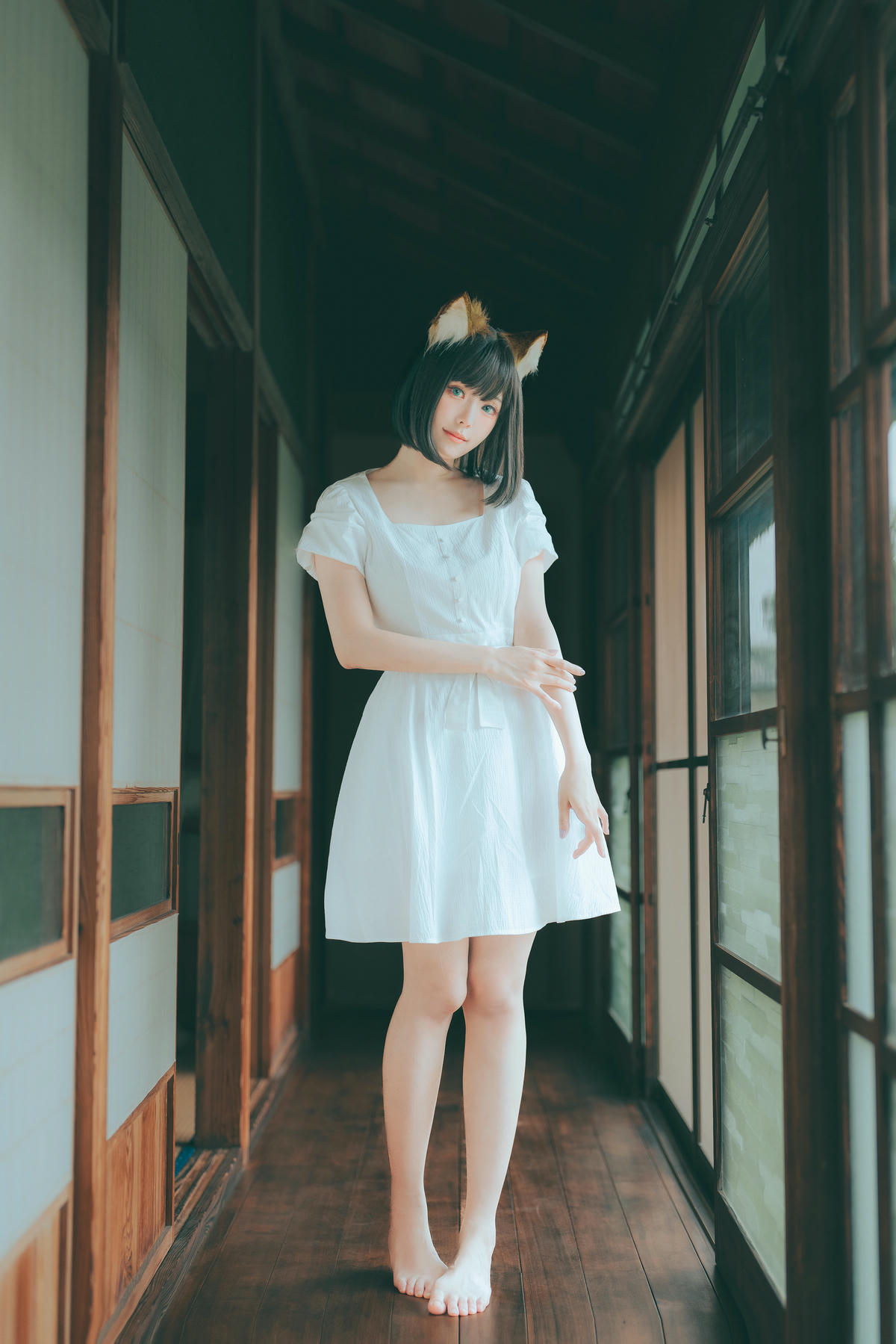 ElyEE子 NO.128 23.July B-Dongitsune White dress 白洋裝狐少女[59P-2V-167M]_第2集