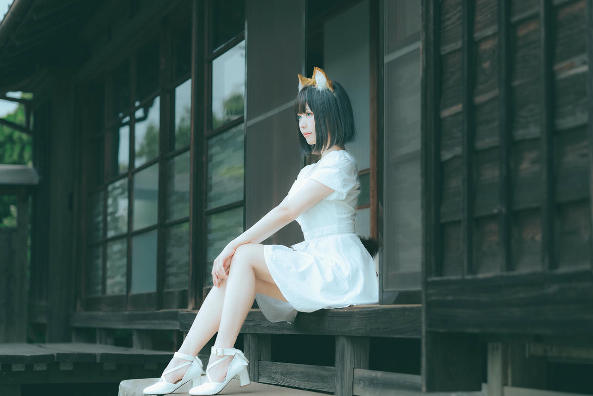 ElyEE子 NO.128 23.July B-Dongitsune White dress 白洋裝狐少女[59P-2V-167M]_第2集