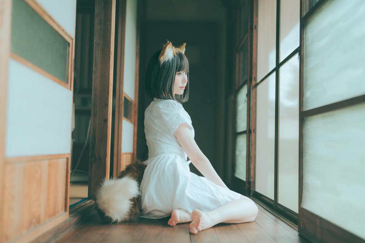 ElyEE子 NO.128 23.July B-Dongitsune White dress 白洋裝狐少女[59P-2V-167M]_第2集