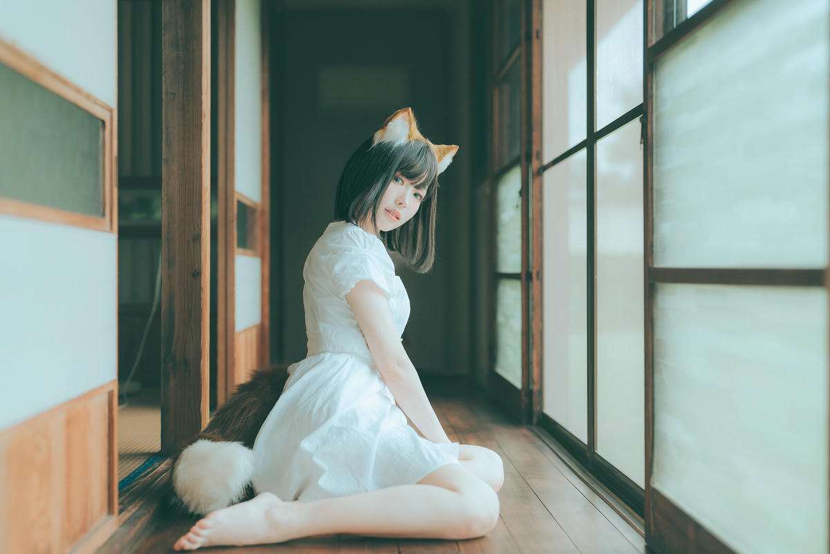 ElyEE子 NO.128 23.July B-Dongitsune White dress 白洋裝狐少女[59P-2V-167M]_第2集