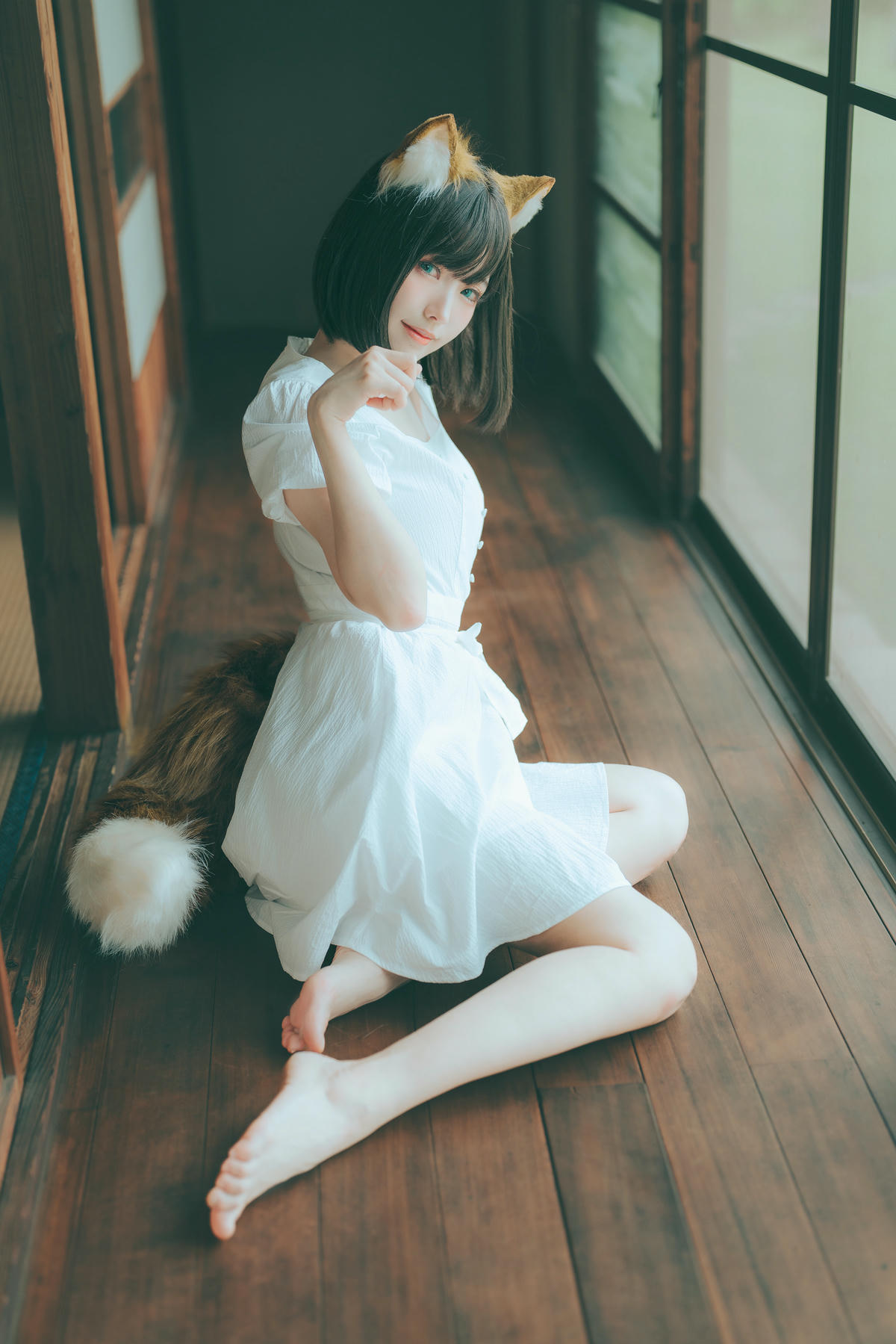 ElyEE子 NO.128 23.July B-Dongitsune White dress 白洋裝狐少女[59P-2V-167M]_第2集