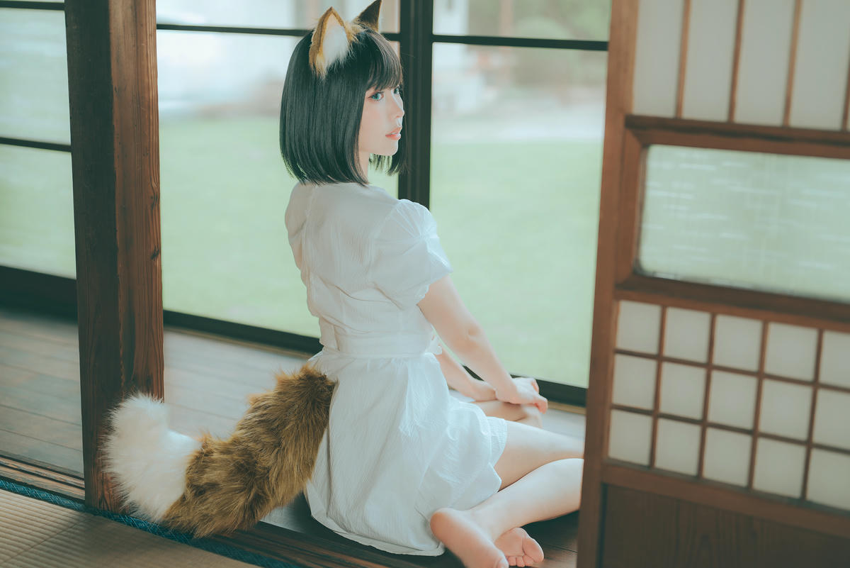 ElyEE子 NO.128 23.July B-Dongitsune White dress 白洋裝狐少女[59P-2V-167M]_第3集