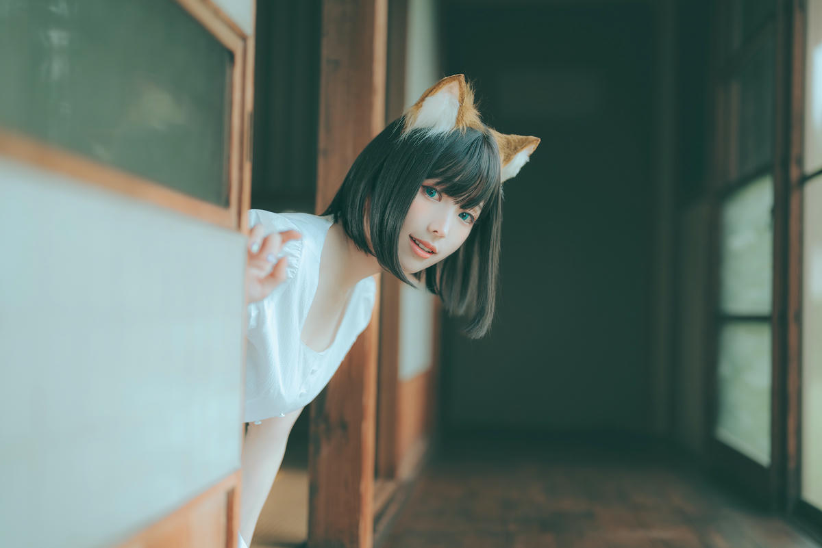 ElyEE子 NO.128 23.July B-Dongitsune White dress 白洋裝狐少女[59P-2V-167M]_第3集