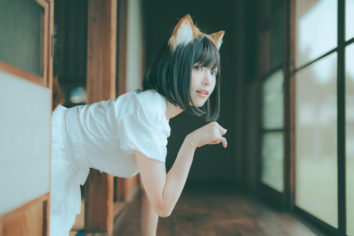 ElyEE子 NO.128 23.July B-Dongitsune White dress 白洋裝狐少女[59P-2V-167M]_第3集